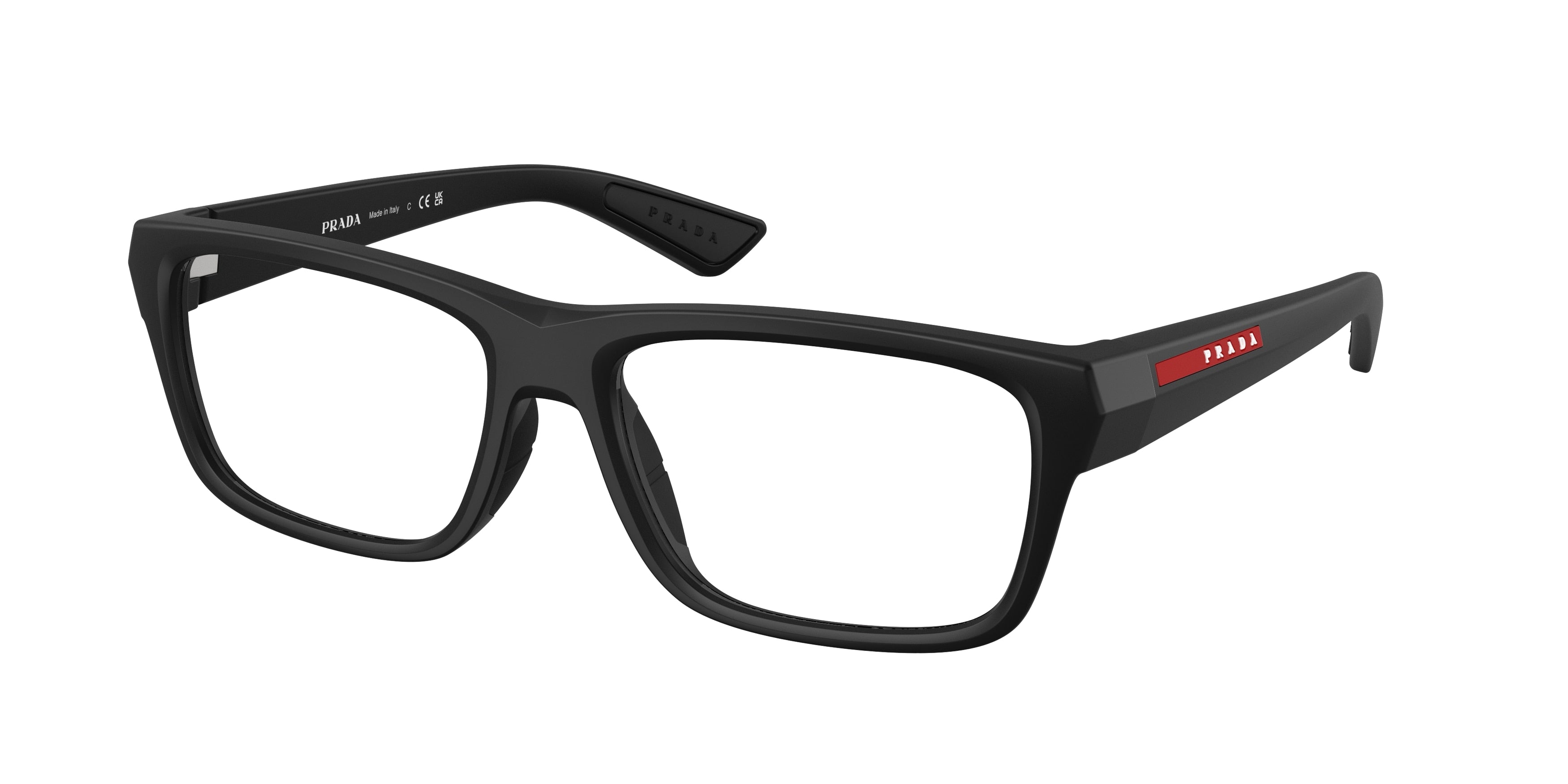 Prada Linea Rossa PS02TV Pillow Eyeglasses 1BO1O1-Matte Black 56-145-17 - Color Map Black