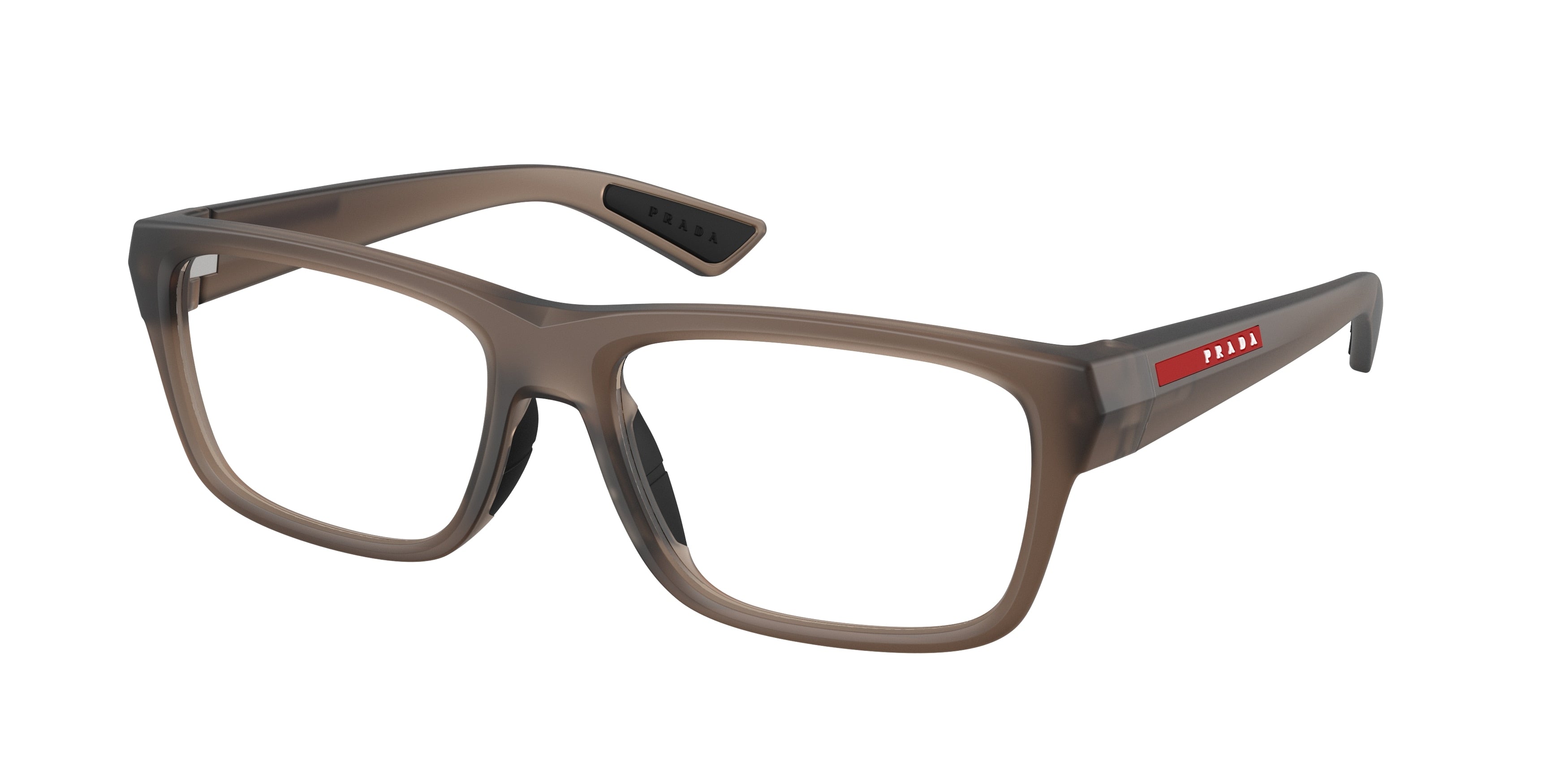 Prada Linea Rossa PS02TV Pillow Eyeglasses 29F1O1-Frosted Brown 56-145-17 - Color Map Brown