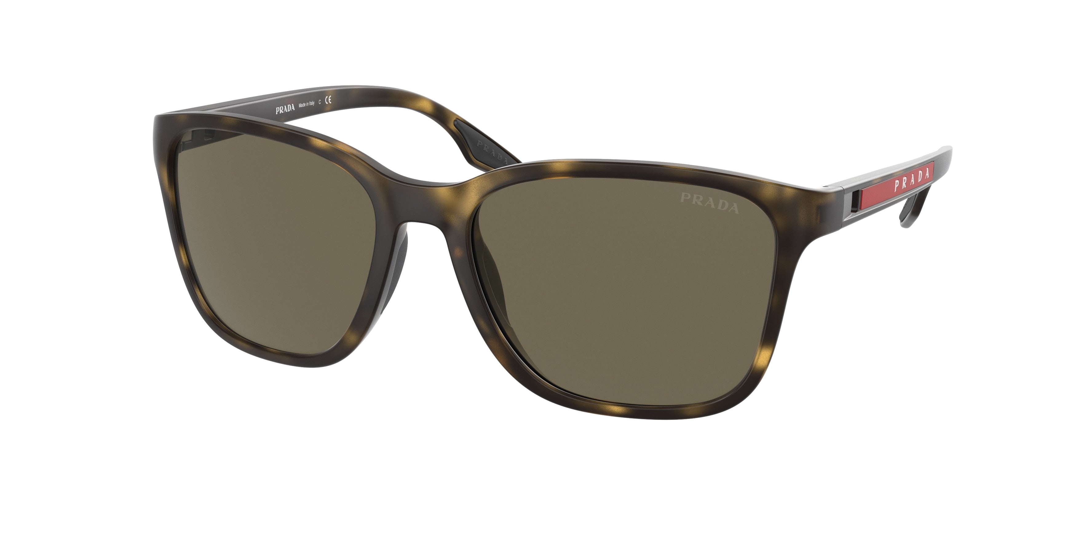 Prada Linea Rossa PS02WS Pillow Sunglasses 58106H-Havana Rubber 57-140-18 - Color Map Tortoise