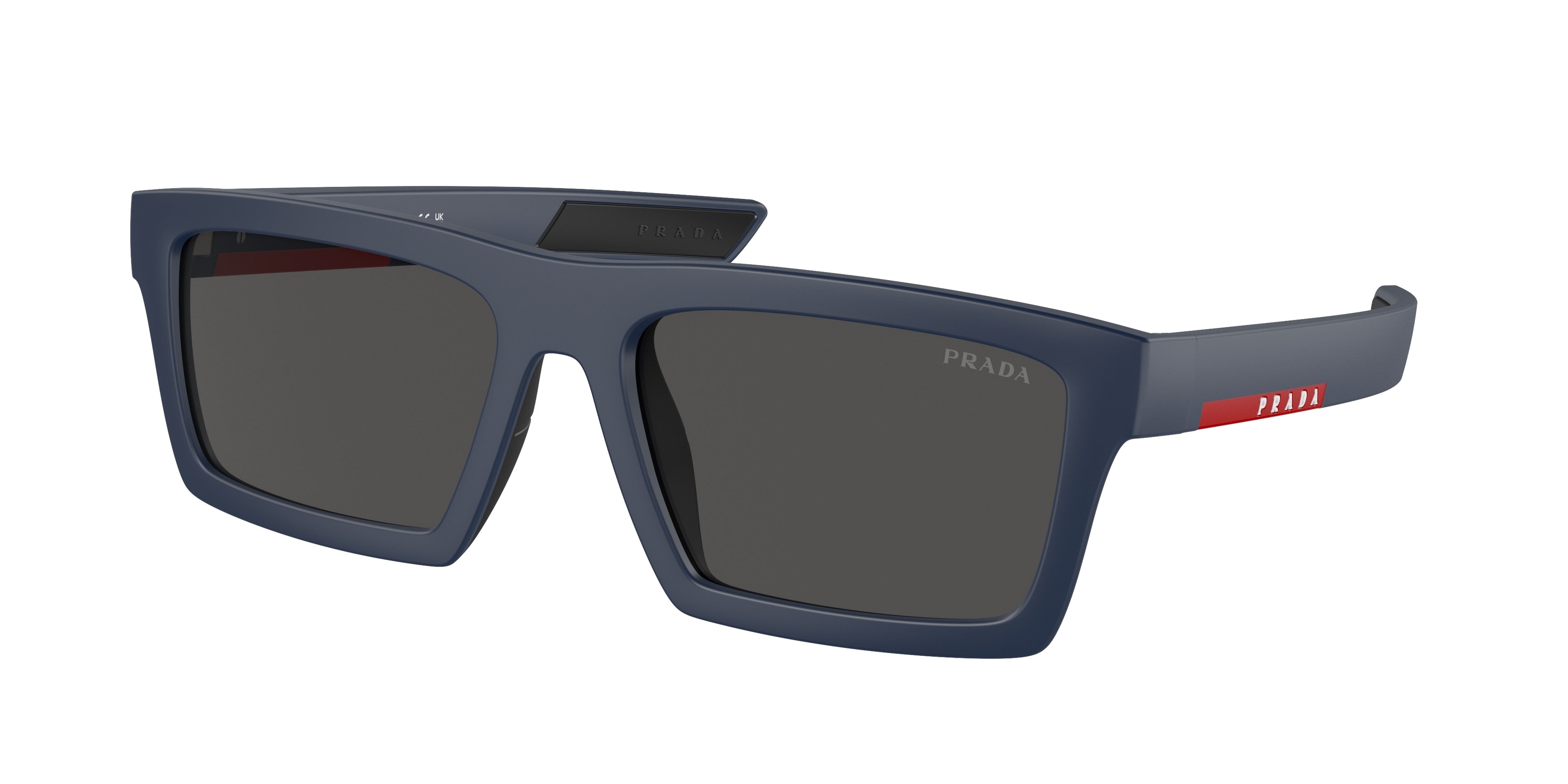 Prada Linea Rossa PS02ZSU Rectangle Sunglasses MAG06F-Matte Blue 55-140-18 - Color Map Blue