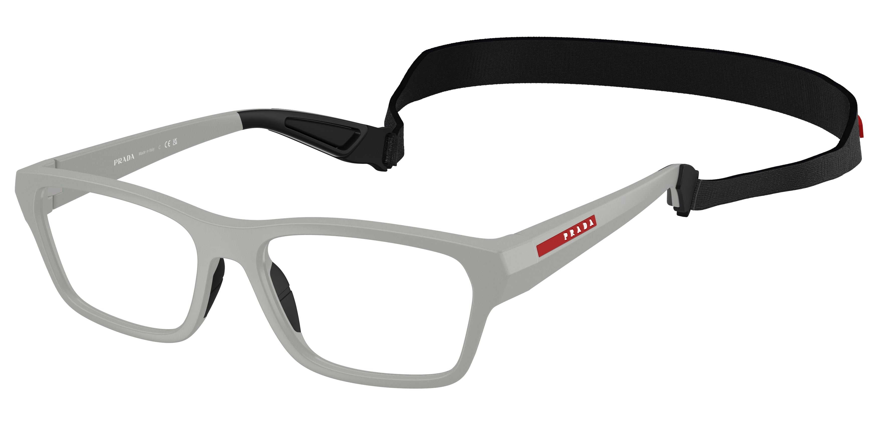 Prada Linea Rossa PS03RV Pillow Eyeglasses 13Z1O1-Matte Iron Grey 56-145-17 - Color Map Grey