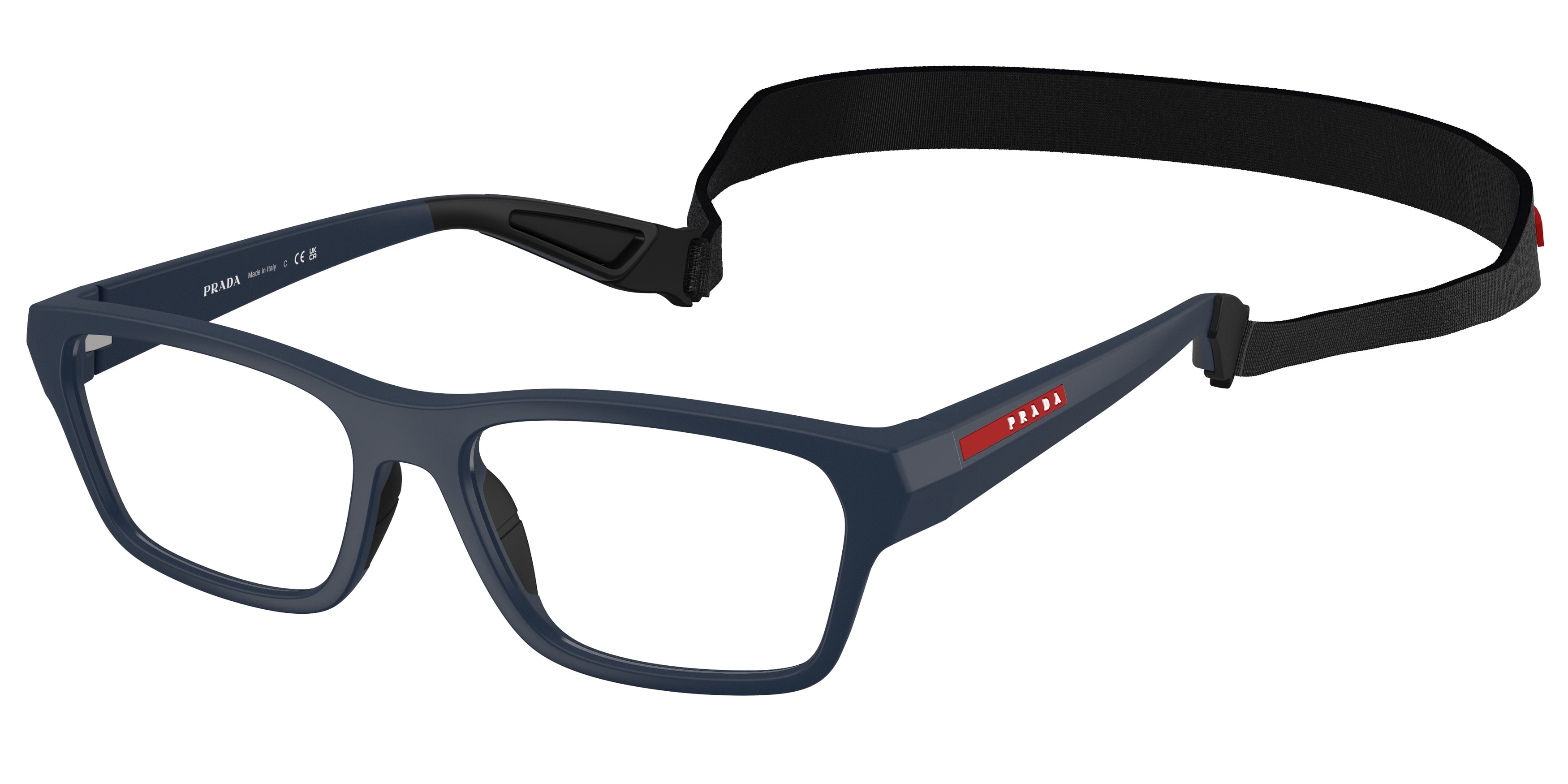 Prada Linea Rossa PS03RV Pillow Eyeglasses MAG1O1-Matte Baltic 56-145-17 - Color Map Blue