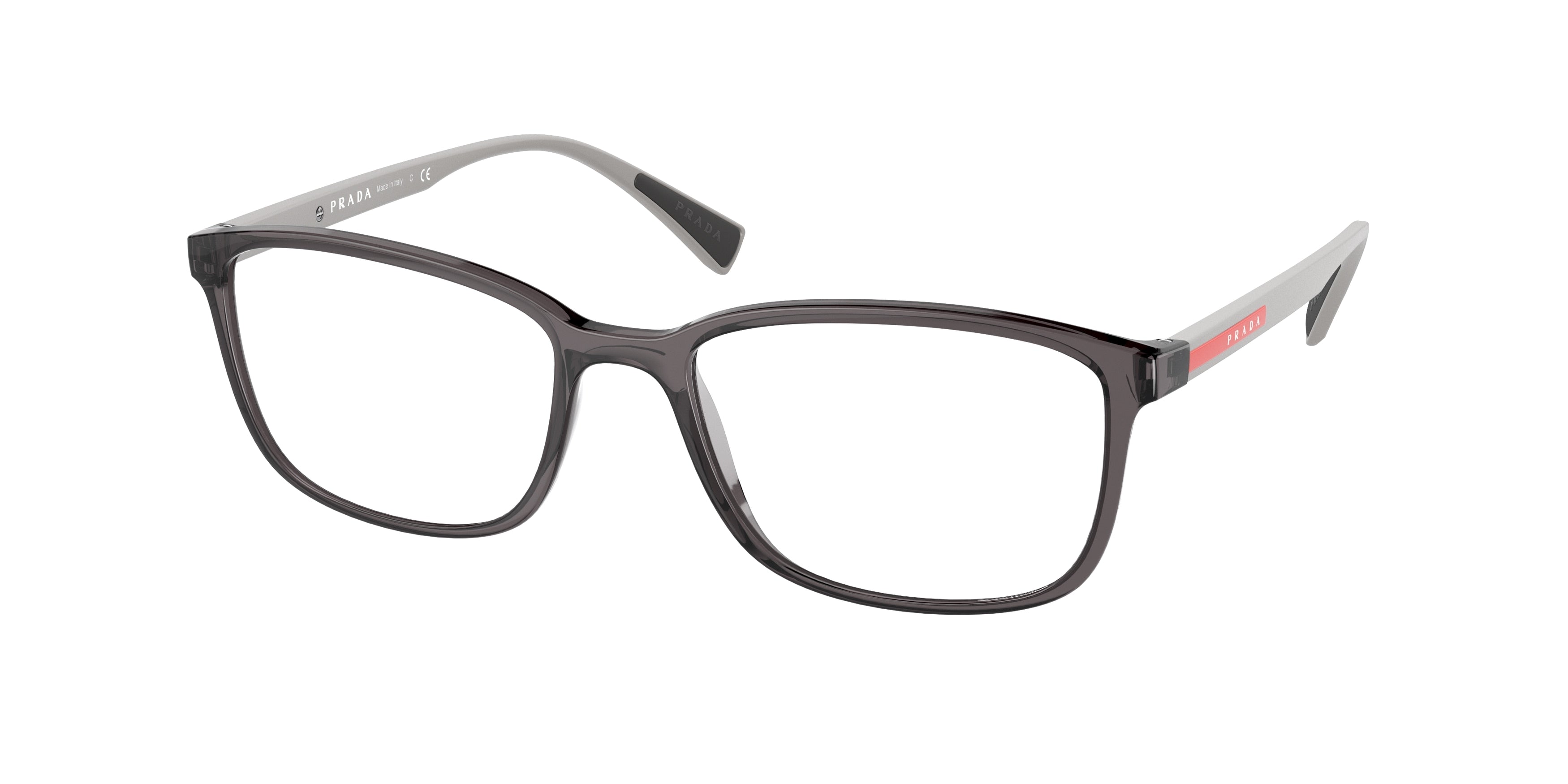 Prada Linea Rossa LIFESTYLE PS04IV Rectangle Eyeglasses 01D1O1-Grey 55-140-18 - Color Map Grey
