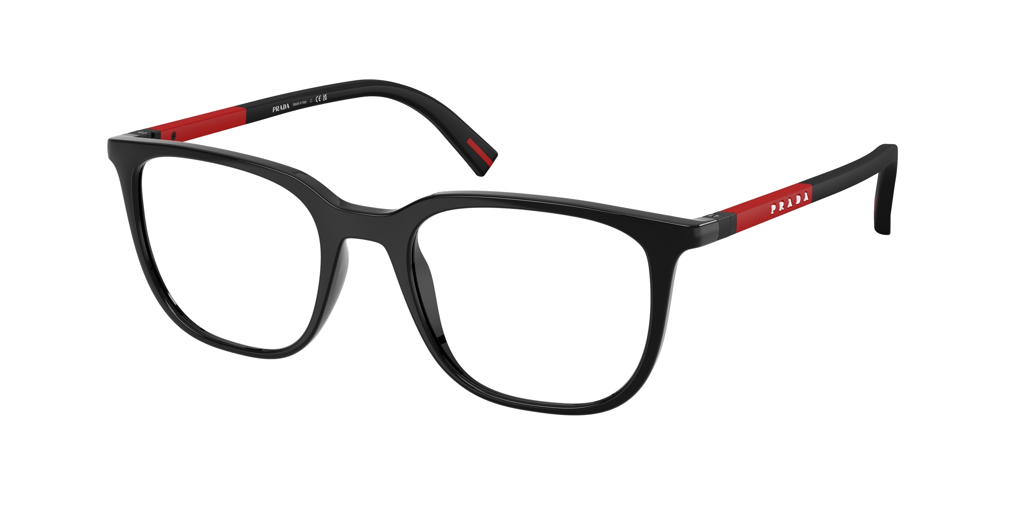 Prada Linea Rossa PS04RV Pillow Eyeglasses  1AB1O1-Black 50-145-19 - Color Map Black