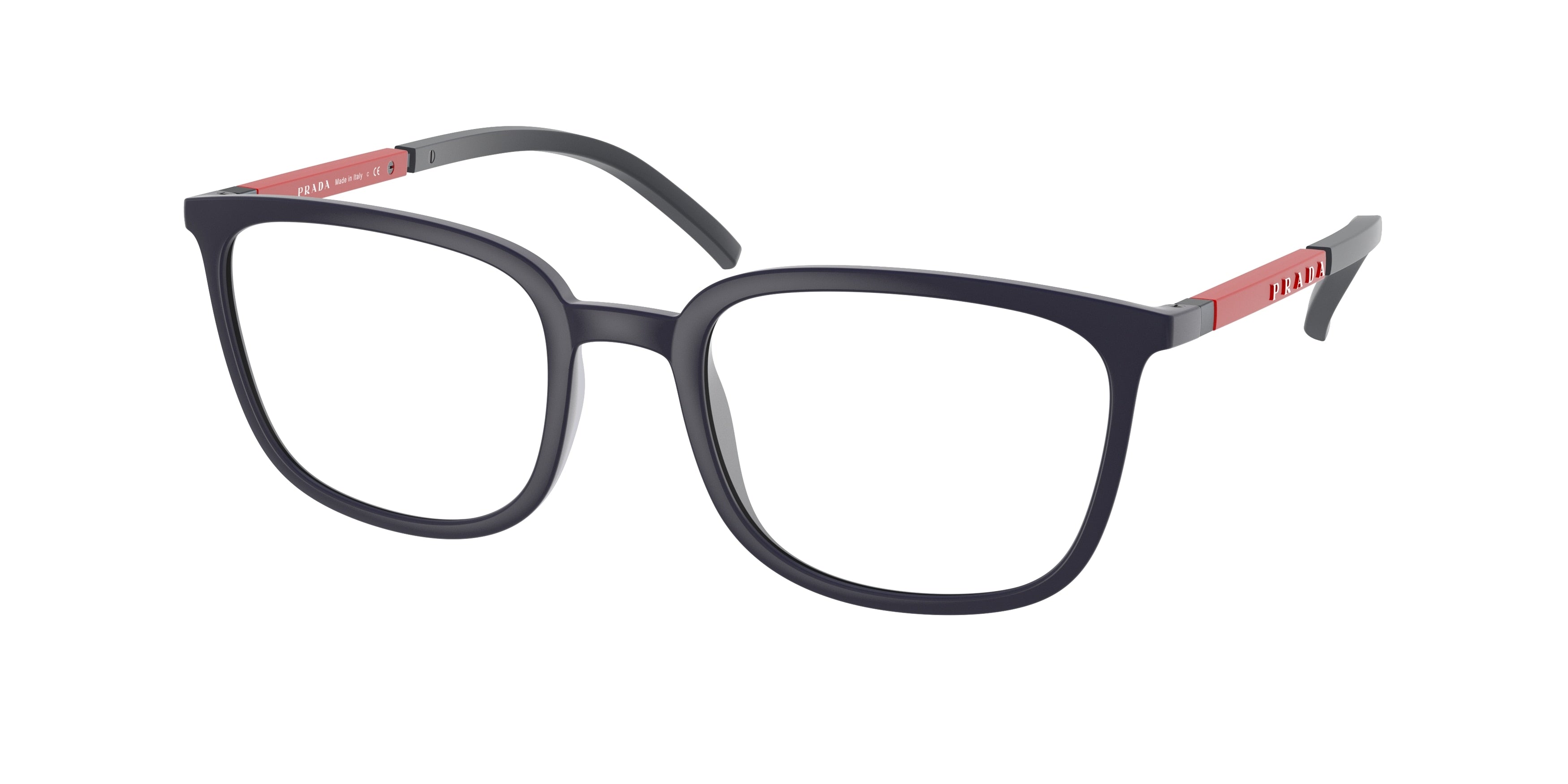 Prada Linea Rossa PS05NV Pillow Eyeglasses  UR71O1-Rubber Navy 54-145-21 - Color Map Blue