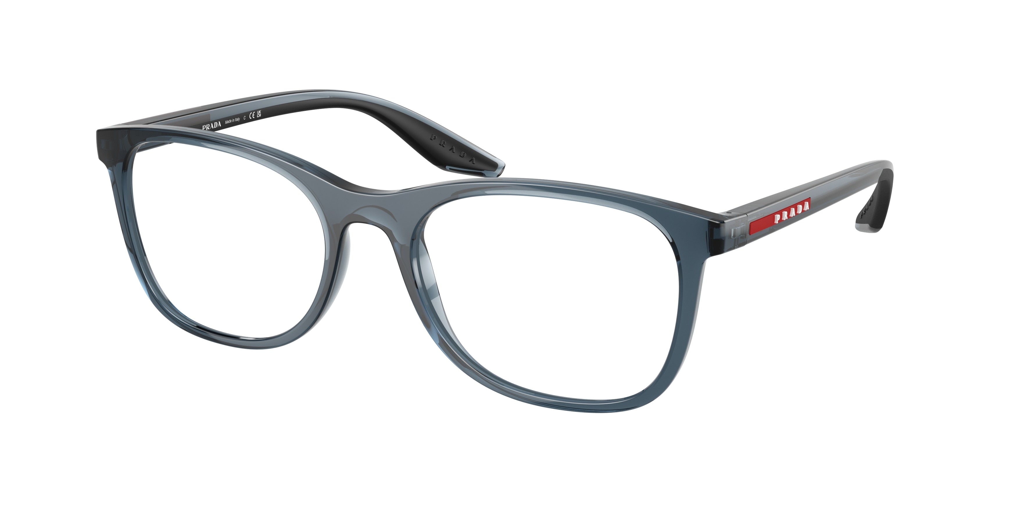 Prada Linea Rossa PS05PV Pillow Eyeglasses CZH1O1-Transparent Azure 55-145-19 - Color Map Blue