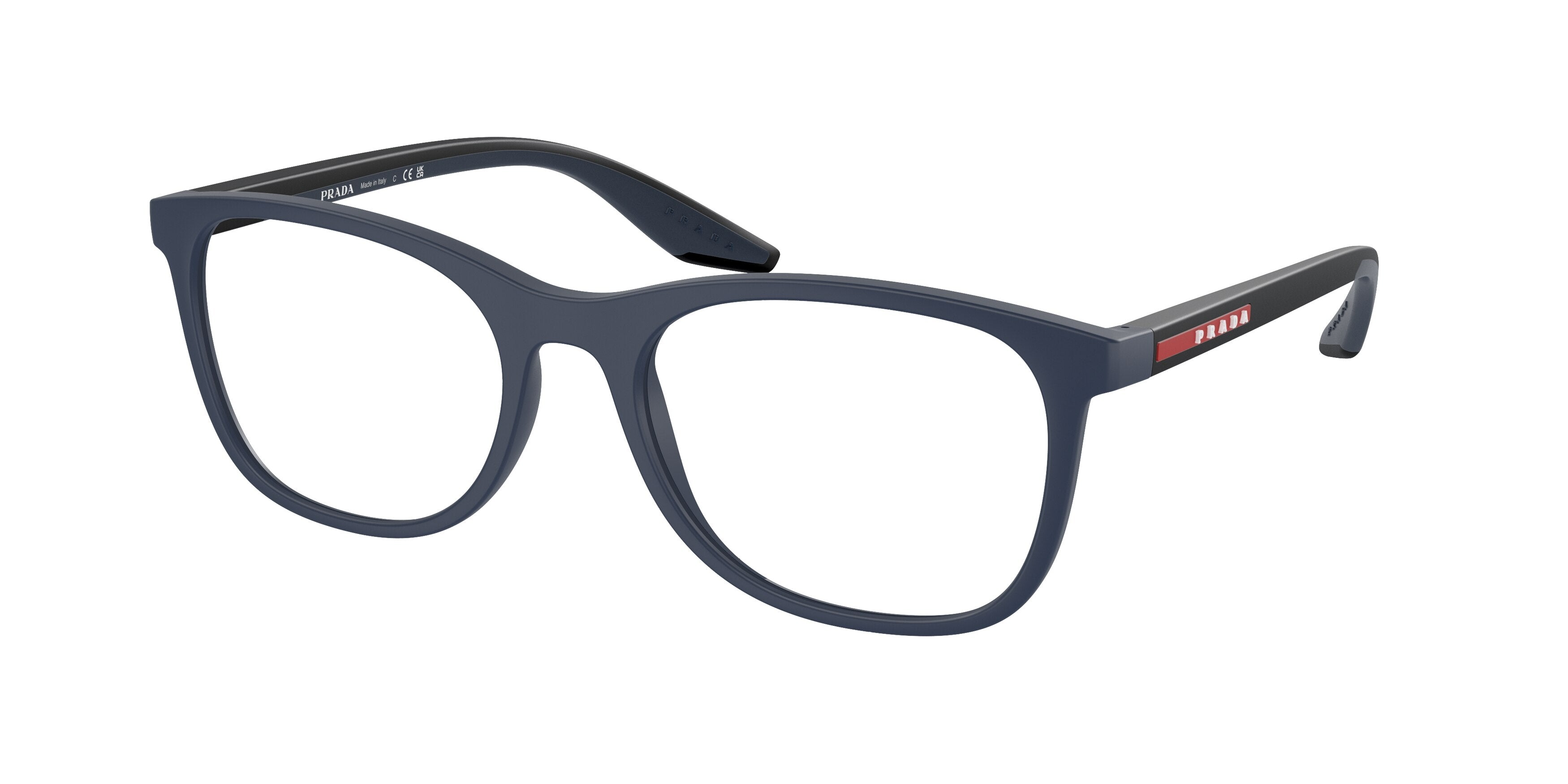 Prada Linea Rossa PS05PV Pillow Eyeglasses TFY1O1-Rubber Blue 55-145-19 - Color Map Blue