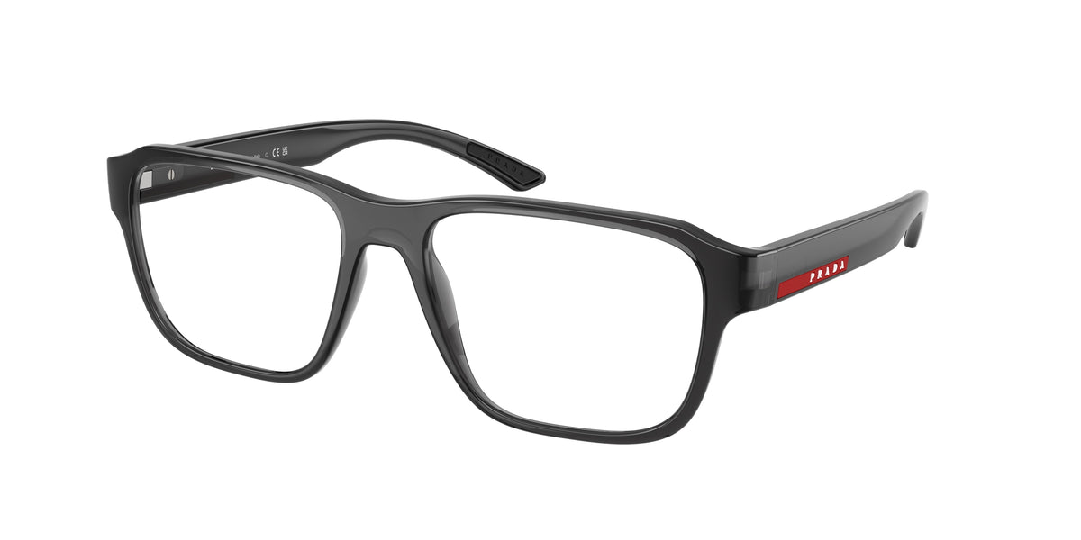 Prada Linea Rossa PS05RV Irregular Eyeglasses 01D1O1-Transparent Grey 54-145-17 - Color Map Grey