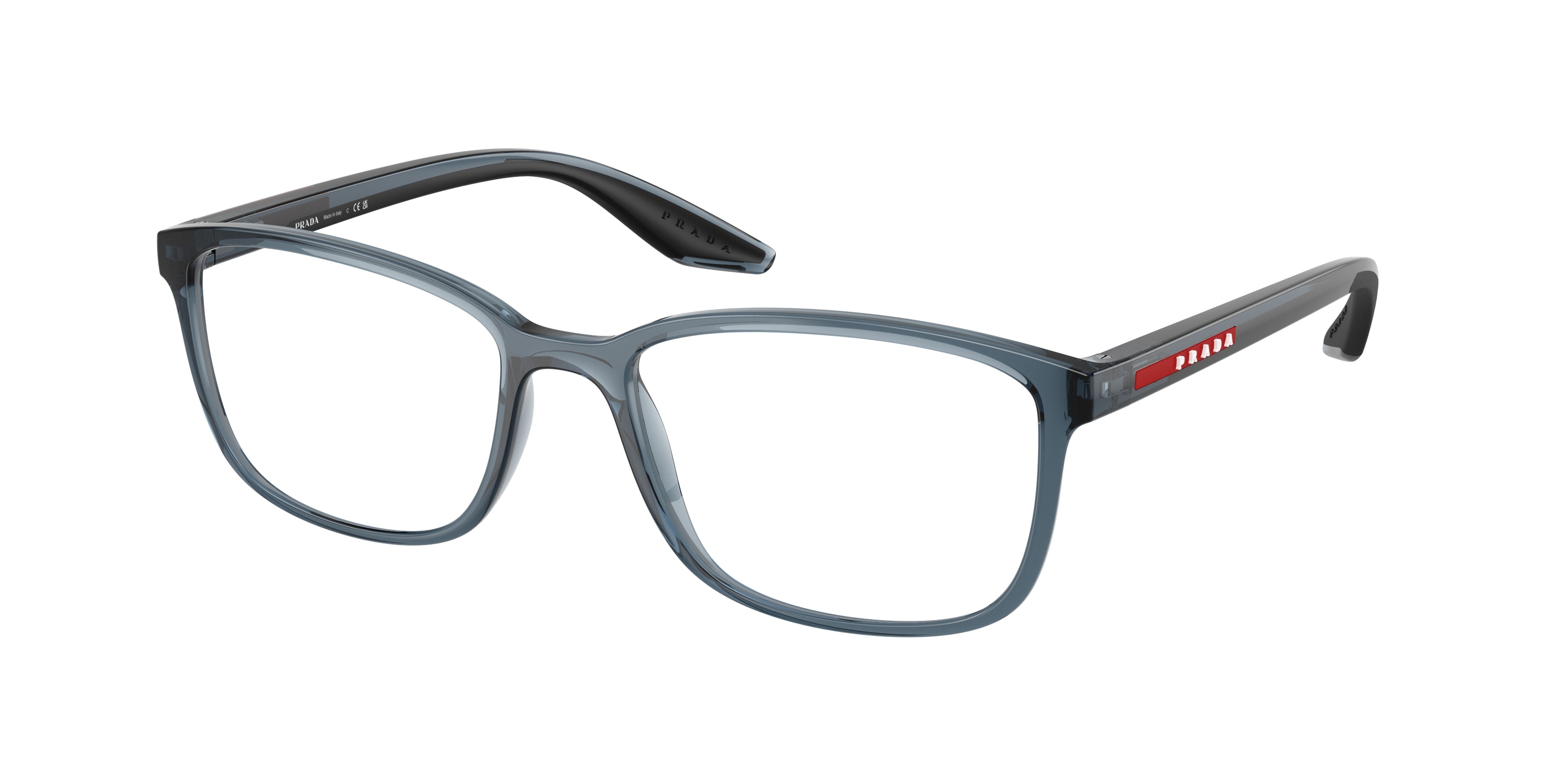 Prada Linea Rossa PS07RV Pillow Eyeglasses CZH1O1-Transparent Azure 55-145-18 - Color Map Blue