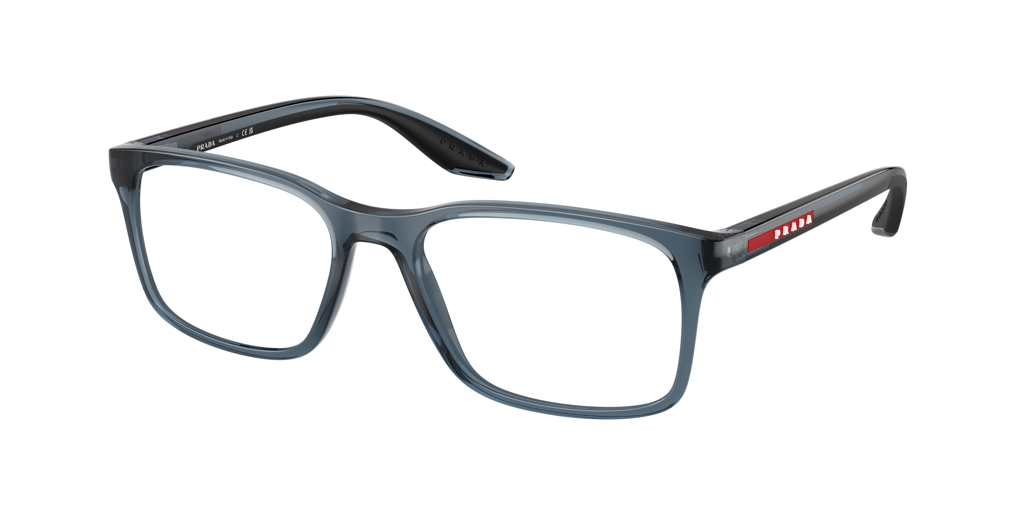 Prada Linea Rossa PS08RV Pillow Eyeglasses CZH1O1-Transparent Azure 54-145-18 - Color Map Blue
