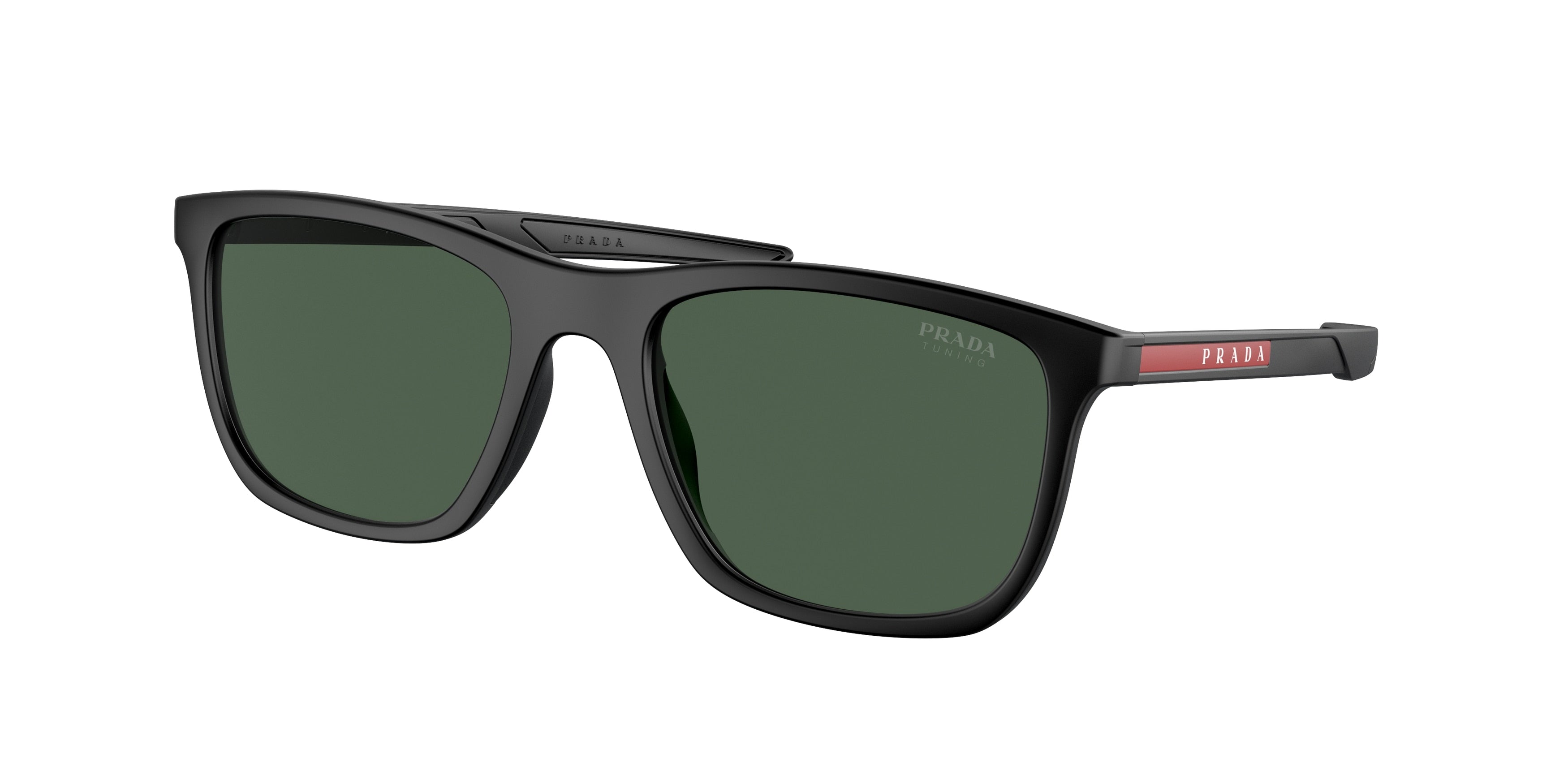 Prada Linea Rossa PS10WS Pillow Sunglasses 1BO06U-Matte Black 54-140-19 - Color Map Black