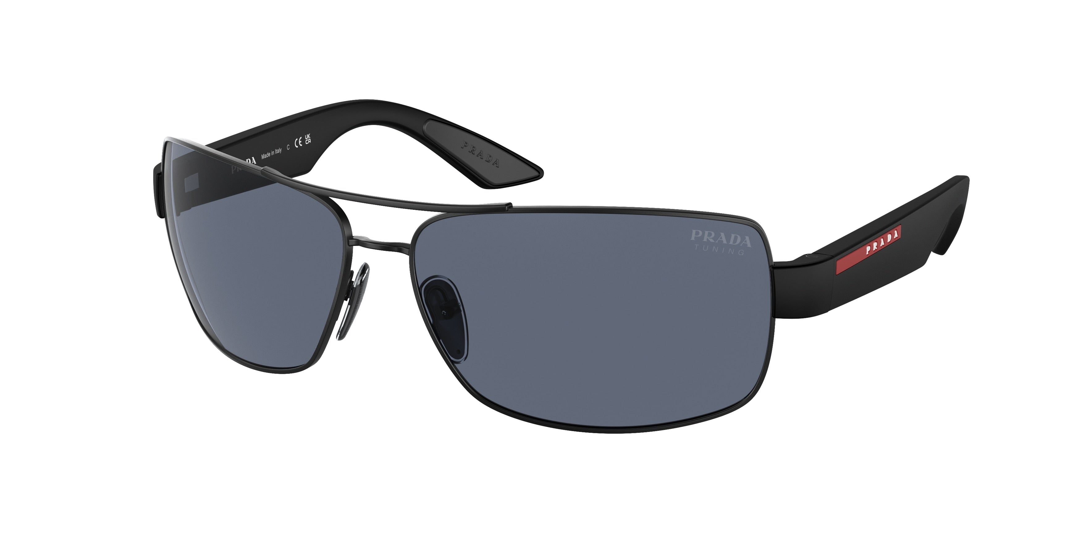 Prada Linea Rossa PS50ZS Pillow Sunglasses 1BO09R-Matte Black 65-135-14 - Color Map Black