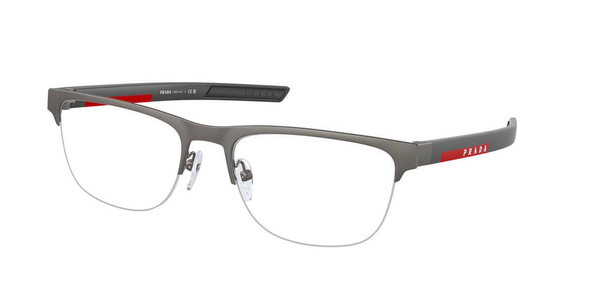 Prada Linea Rossa PS51QV Irregular Eyeglasses 19K1O1-Matte Grey 55-145-19 - Color Map Grey