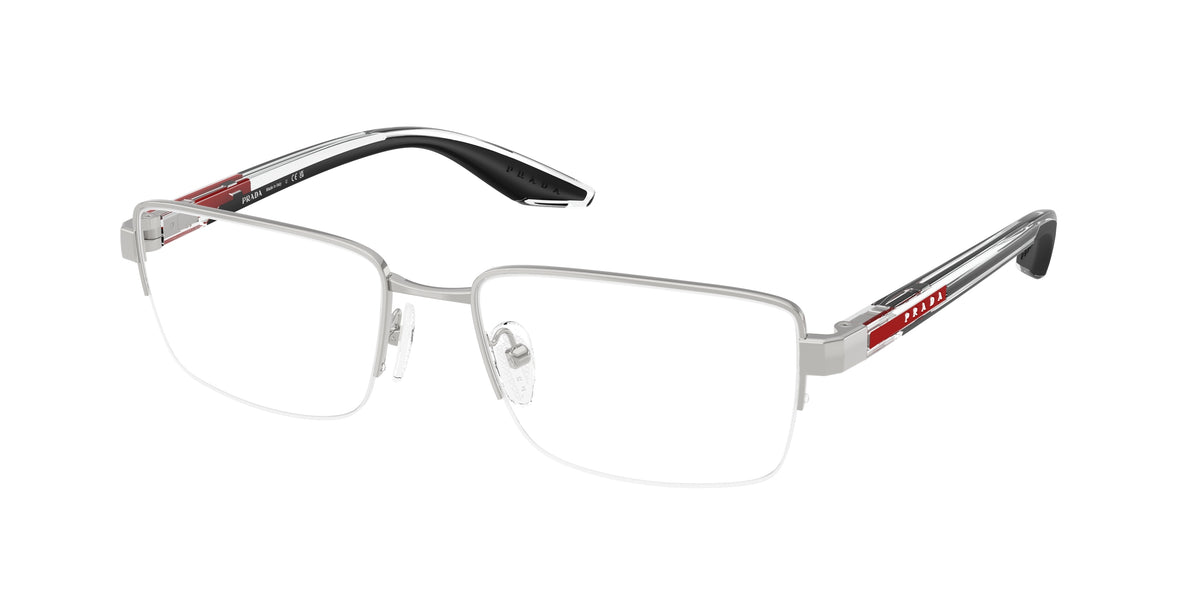 Prada Linea Rossa PS51SV Pillow Eyeglasses for Men — Free Shipping - 54-145-18 / 1BC1O1-Silver
