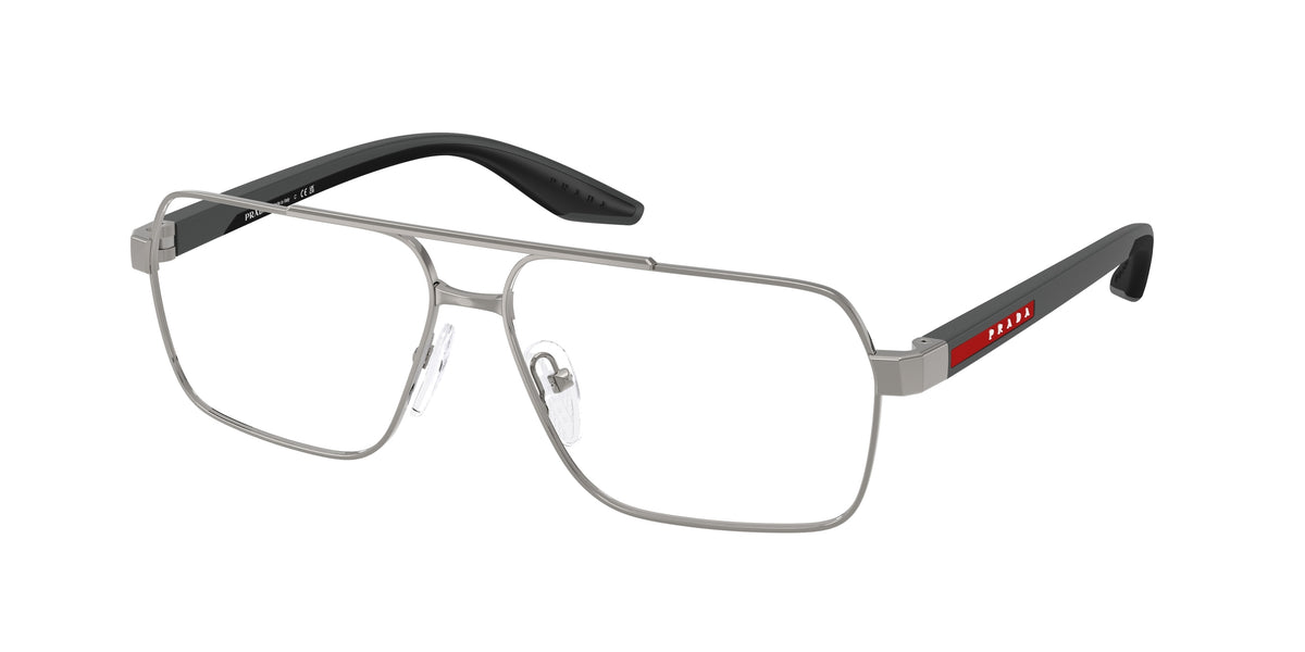 Prada Linea Rossa PS51TV Rectangle Eyeglasses 5AV1O1-Grey 59-145-13 - Color Map Grey