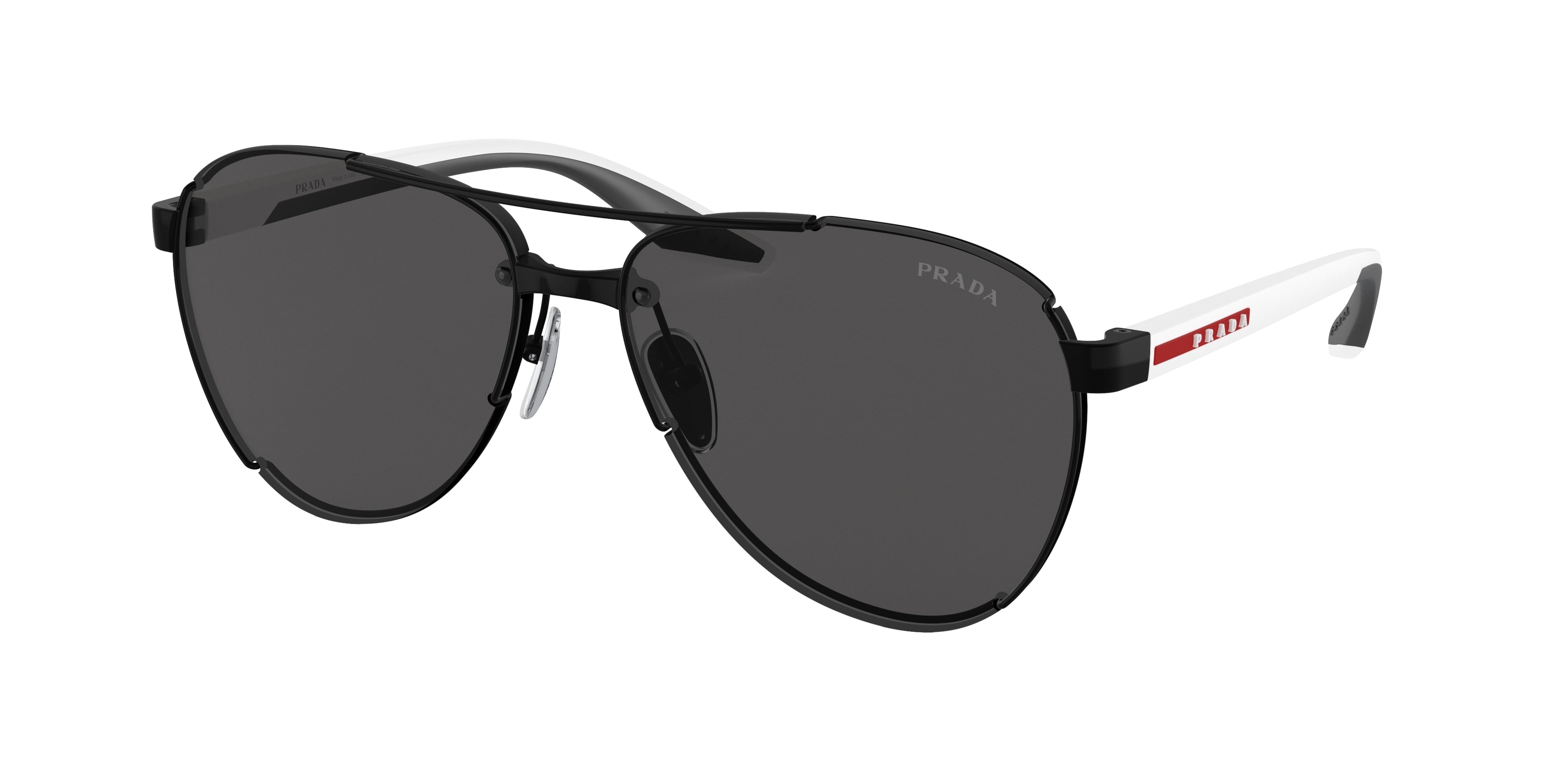 Prada Linea Rossa PS51YS Pilot Sunglasses 1BO06F-Matte Black 61-145-14 - Color Map Black
