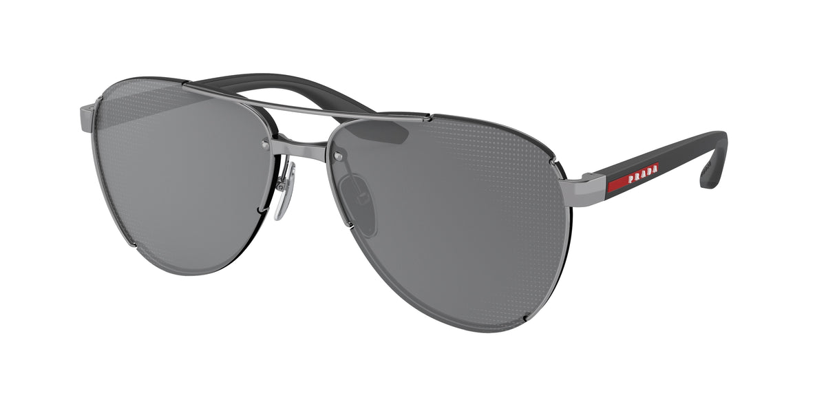 Prada Linea Rossa PS51YS Pilot Sunglasses 5AV07U-Matte Black 61-145-14 - Color Map Black