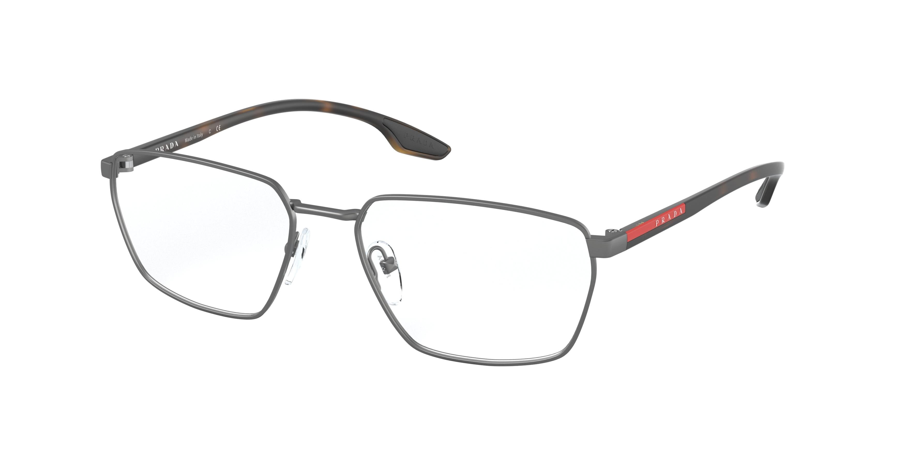 Prada Linea Rossa LIFESTYLE PS52MV Pillow Eyeglasses 7CQ1O1-Matte Gunmetal 56-145-17 - Color Map Grey