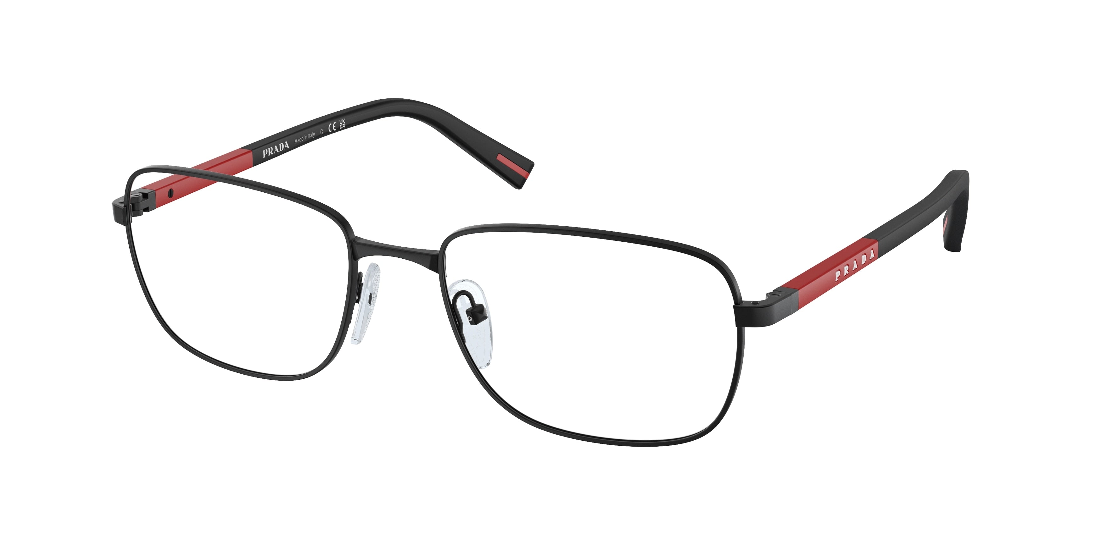 Prada Linea Rossa PS52QV Pillow Eyeglasses 1BO1O1-Black Matte 56-145-19 - Color Map Black