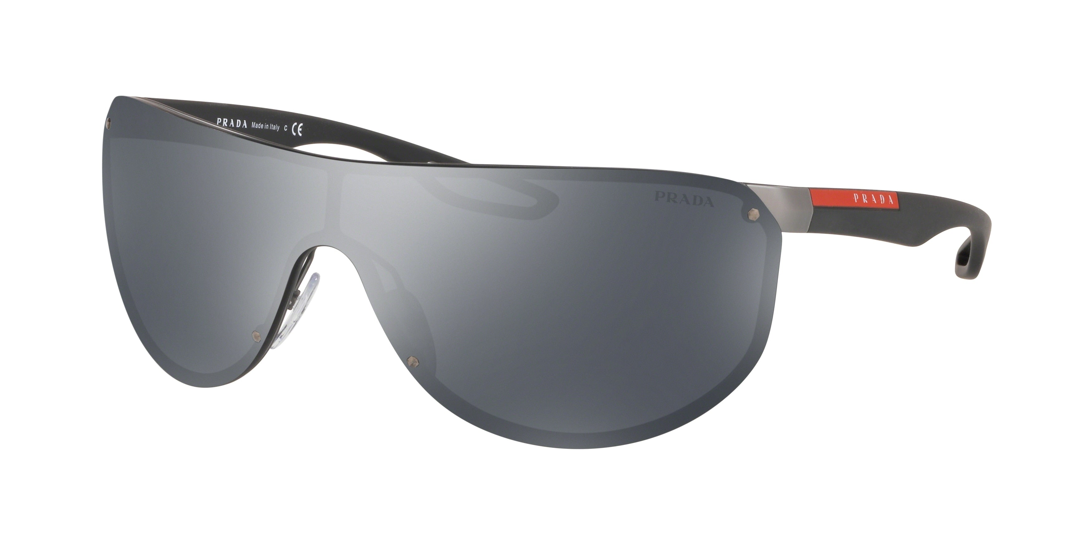 Prada Linea Rossa ACTIVE PS61US Pillow Sunglasses 5L05L0-Gunmetal Rubber 40-130-140 - Color Map Grey
