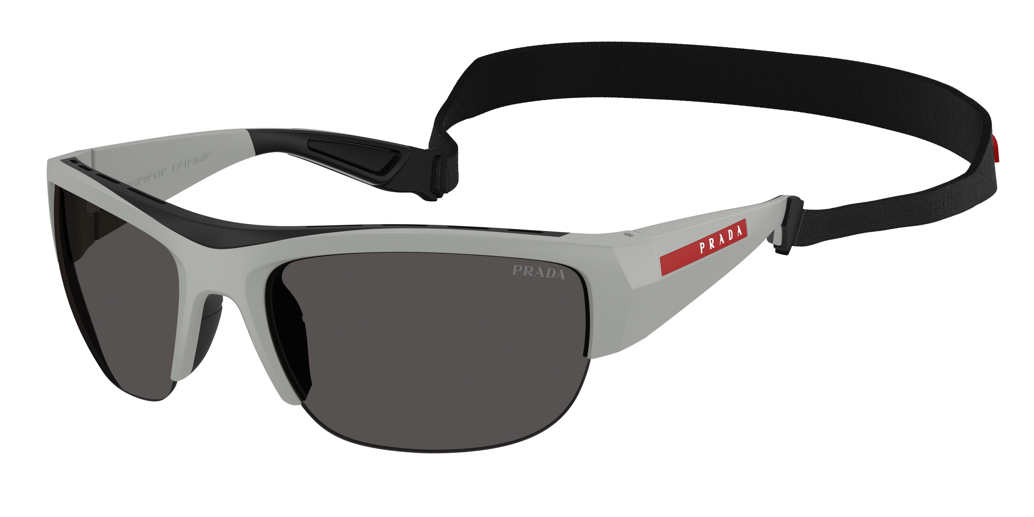 Prada Linea Rossa PSA01S Pillow Sunglasses 13Z5S0-Matte Iron Grey 69-125-19 - Color Map Grey