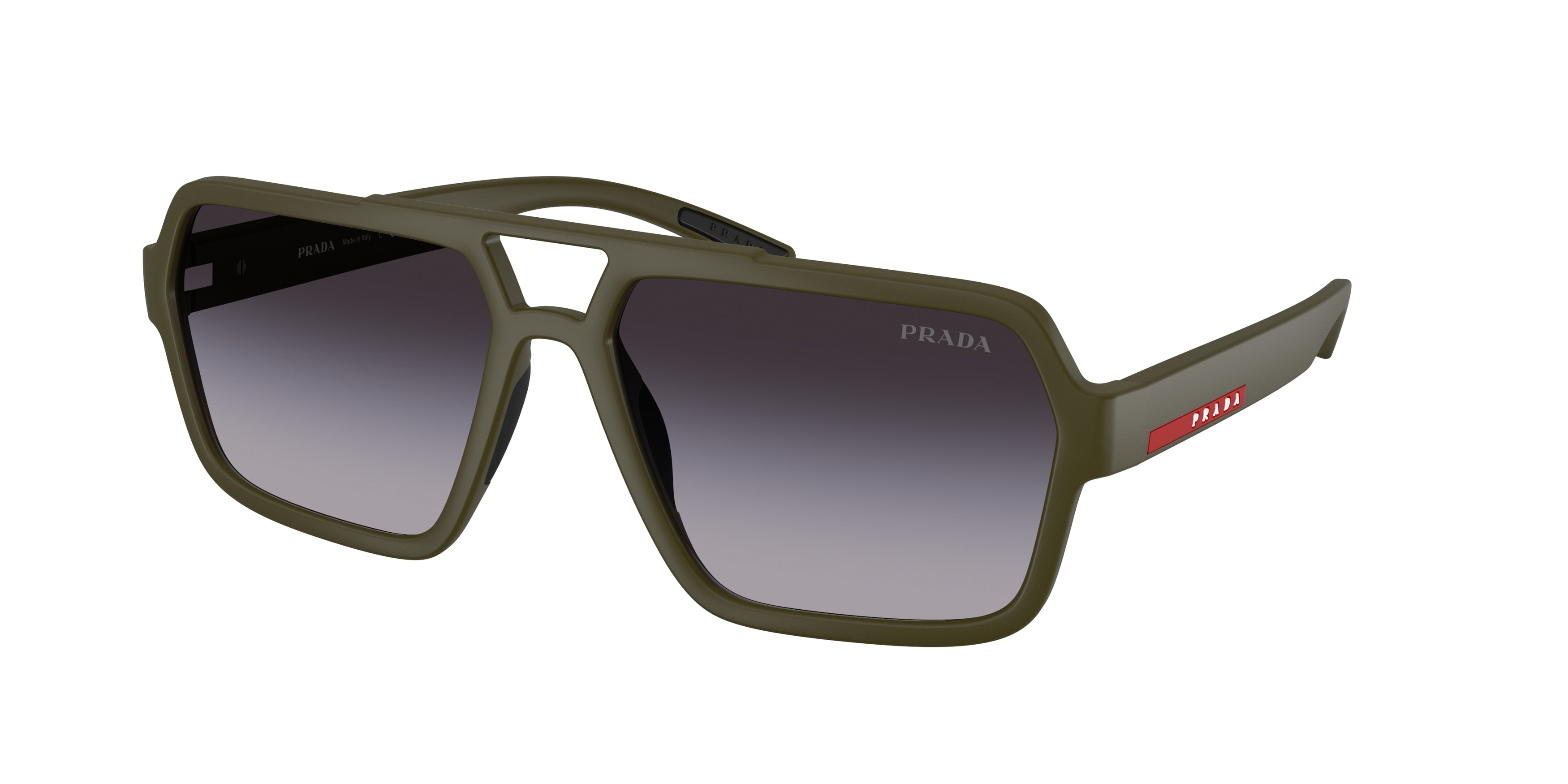 Prada Linea Rossa PSA06SF Pilot Sunglasses  15X09U-Matte Green 59-145-16 - Color Map Green