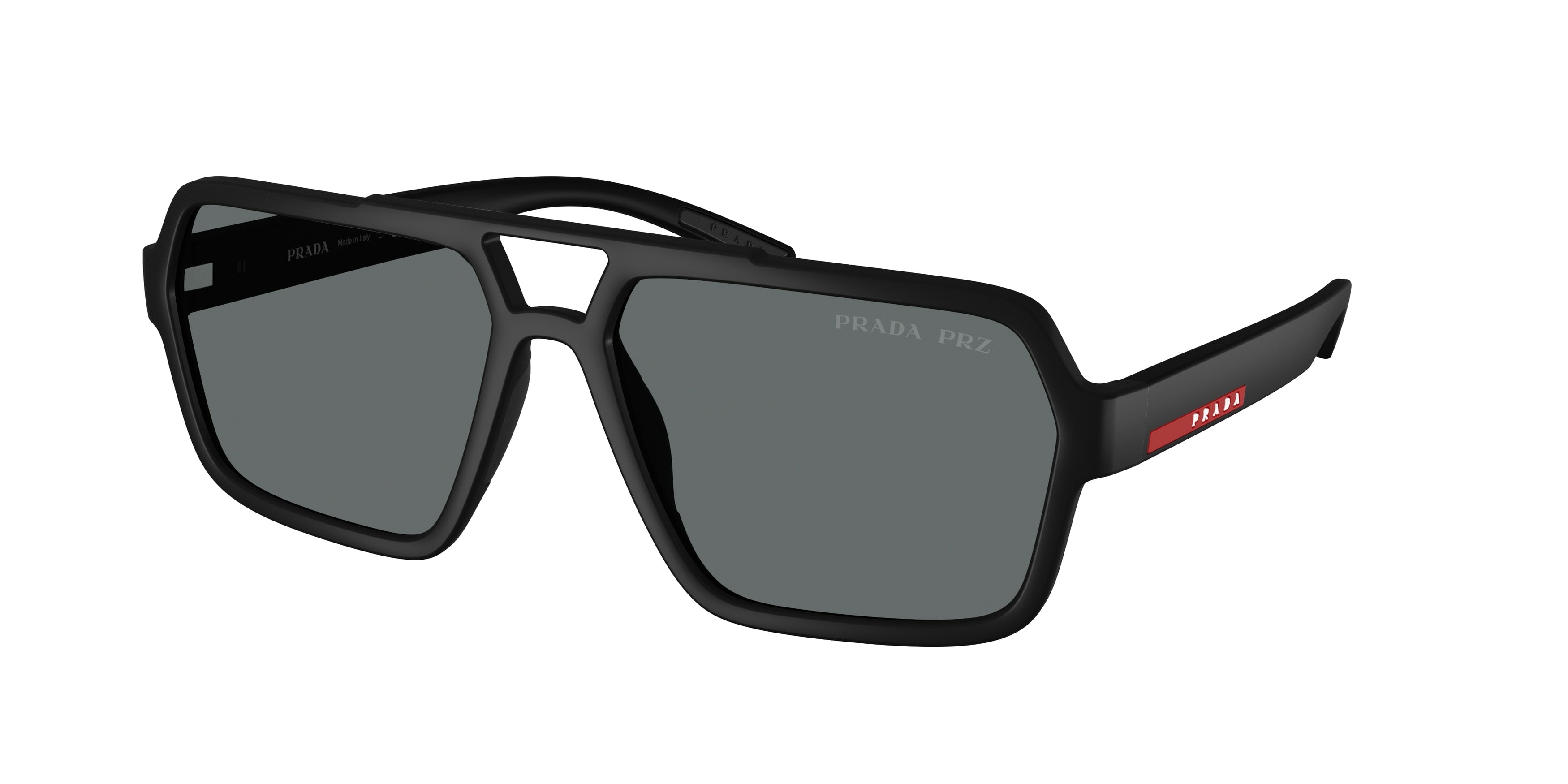 Prada Linea Rossa PSA06S Pilot Sunglasses DG002G-Black Rubbero 59-145-16 - Color Map Black