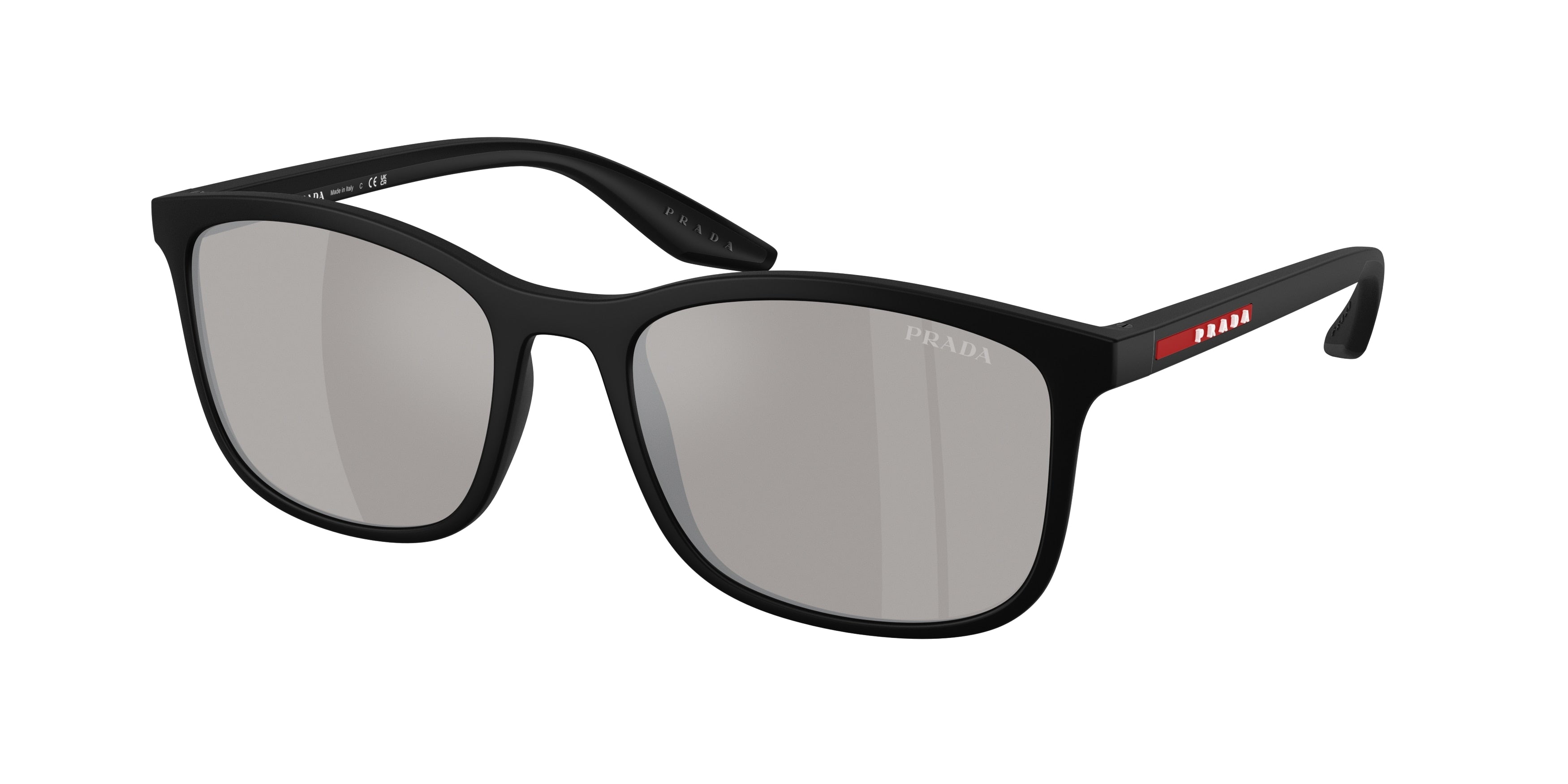 Prada Linea Rossa PSA08S Pillow Sunglasses 1BO2B0-Matte Black 56-145-19 - Color Map Black