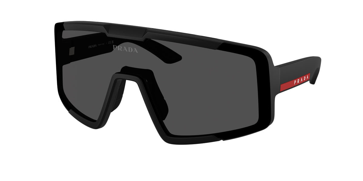 Prada Linea Rossa PSB07S Irregular Sunglasses for Men — Free Shipping - 0-125-144 / 1BO06F-Matte Black