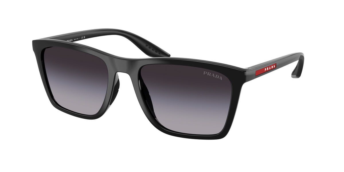 Prada Linea Rossa PSB08S Pillow Sunglasses for Men — Free Shipping - 56-145-19 / 1AB09U-Black