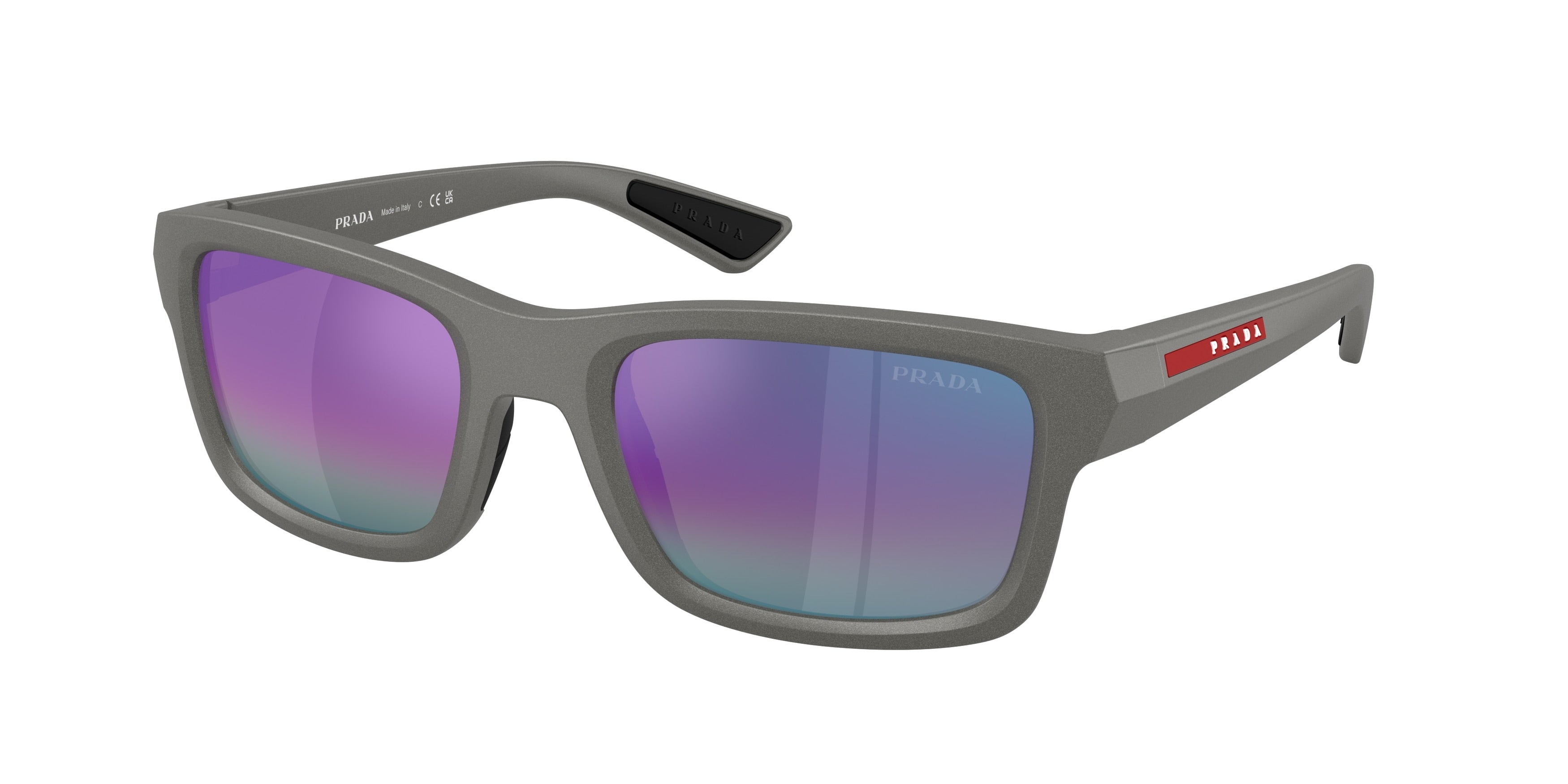Prada Linea Rossa PSB10S Irregular Sunglasses 16X50Z-Silver Metal 54-145-21 - Color Map Silver