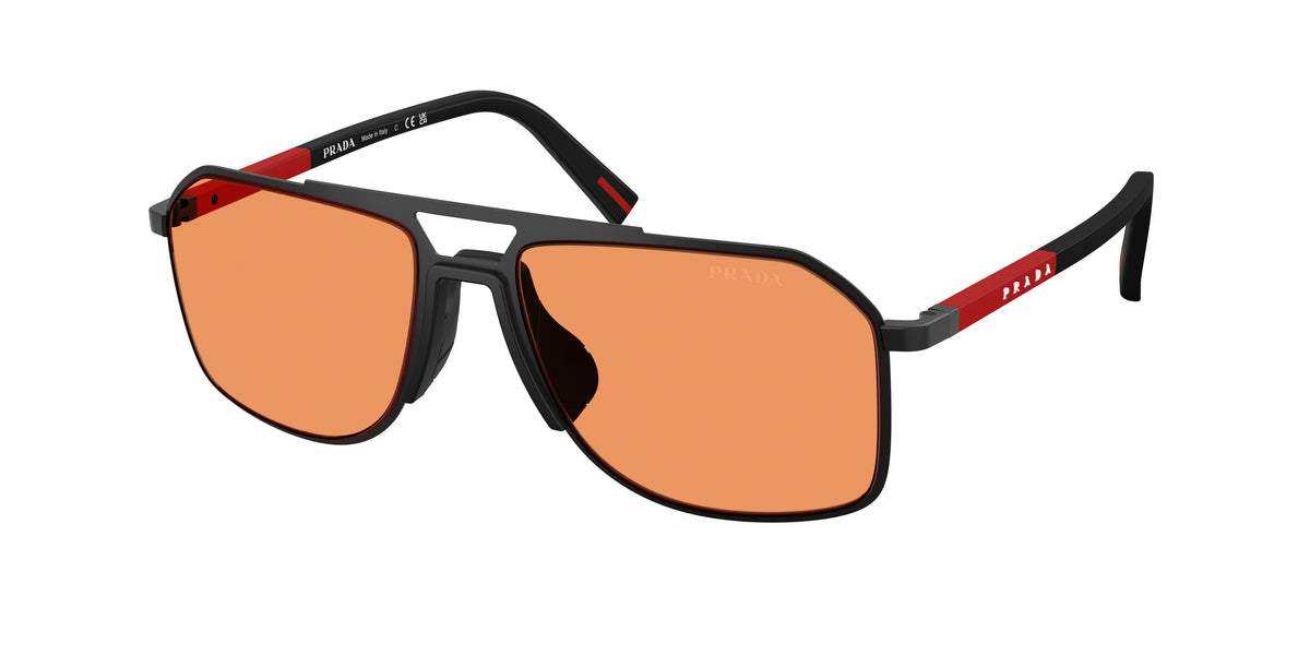 Prada Linea Rossa PSB51S Pilot Sunglasses for Men — Free Shipping - 56-145-17 / 1BO90U-Matte Black