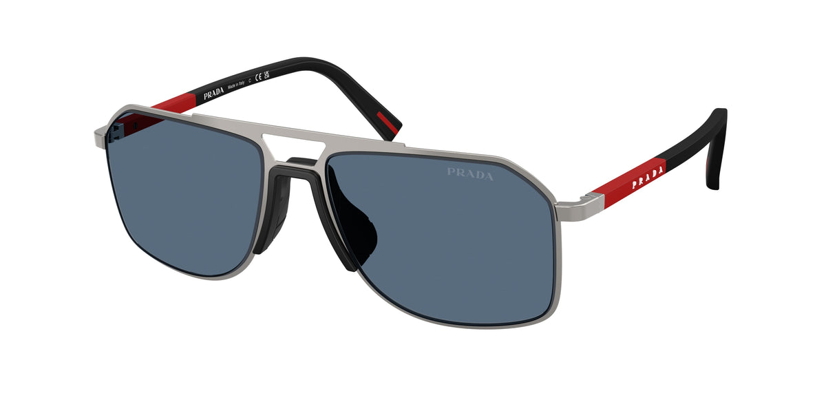 Prada Linea Rossa PSB51S Pilot Sunglasses for Men — Free Shipping - 56-145-17 / 5AV06A-Gunmetal