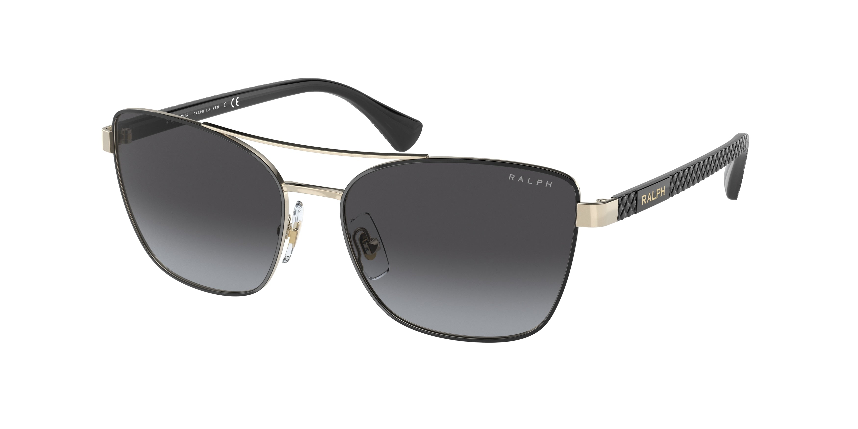 Ralph RA4137 Cat Eye Sunglasses  94438G-Shiny Black 56-140-16 - Color Map Black