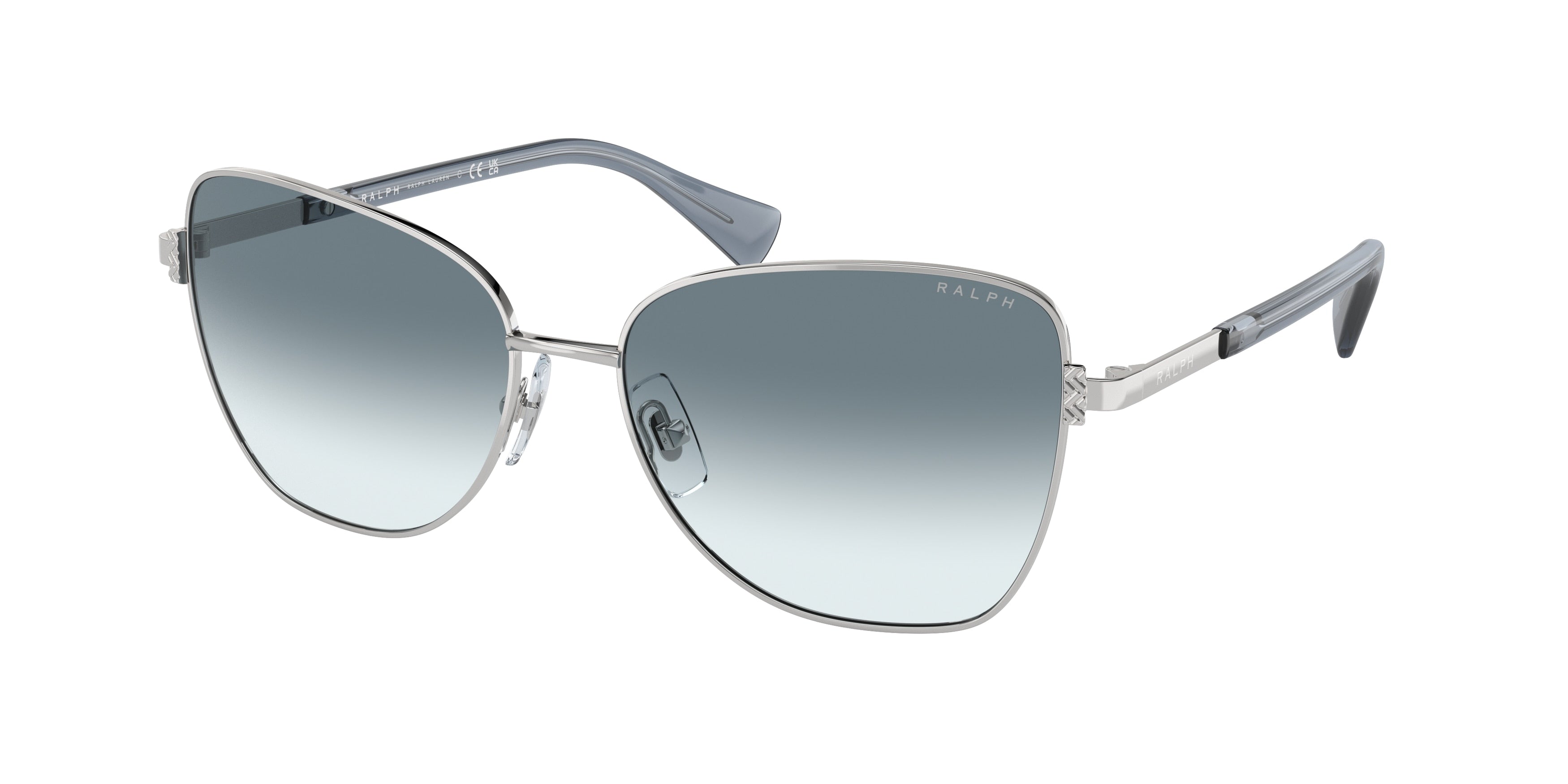 Ralph RA4146 Butterfly Sunglasses  900319-Shiny Silver 58-145-16 - Color Map Silver