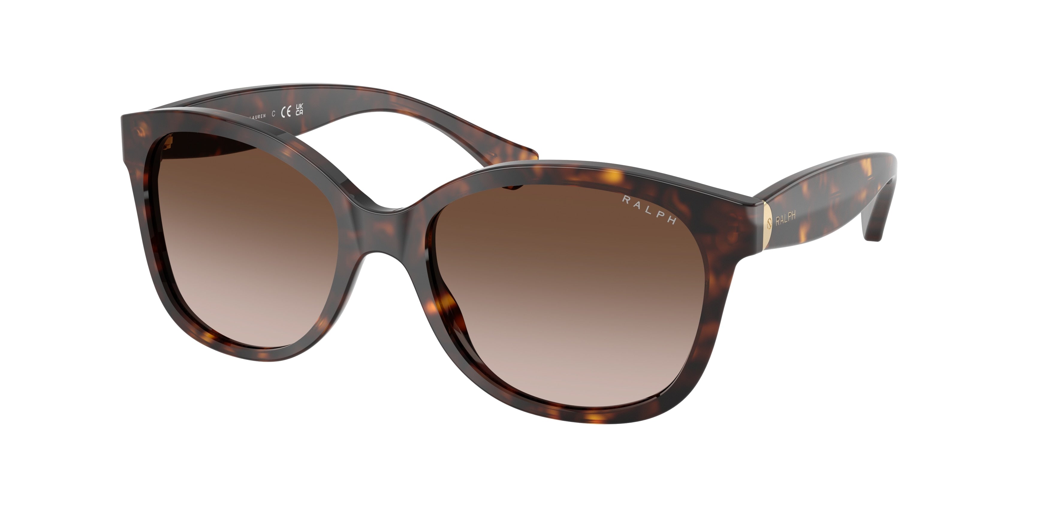 Ralph RA5191 Cat Eye Sunglasses  137813-Dark Havana 55-135-18 - Color Map Brown