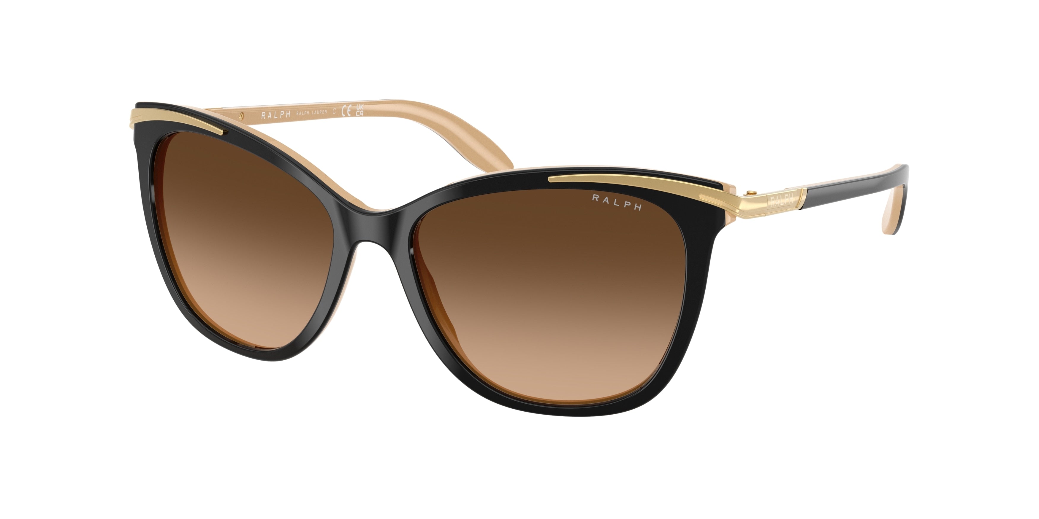 Ralph RA5203 Cat Eye Sunglasses 109013-Black 54-135-16 - Color Map Black