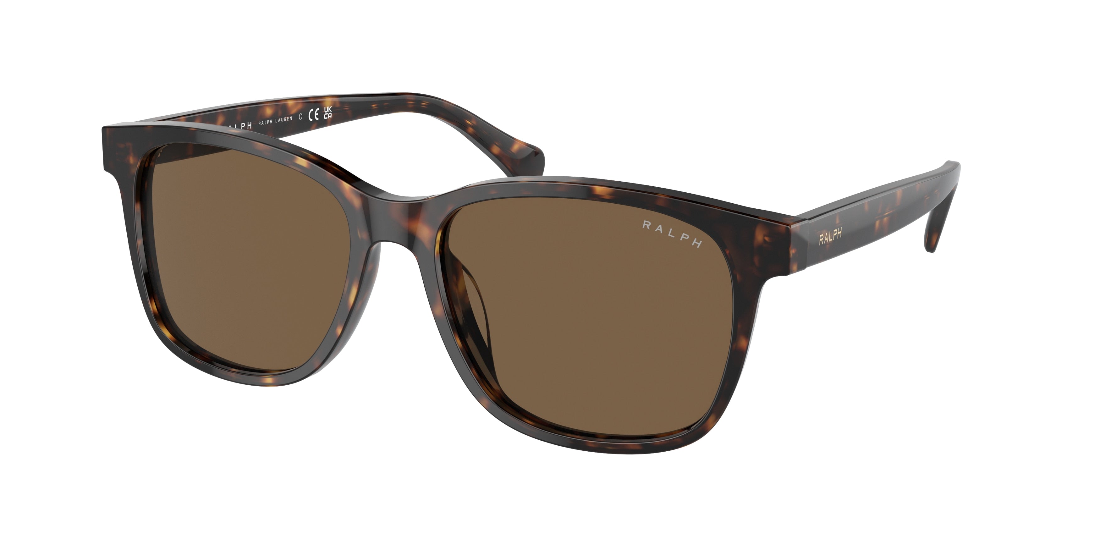 Ralph RA5313U Oval Sunglasses  500373-Shiny Dark Havana 56-145-17 - Color Map Tortoise