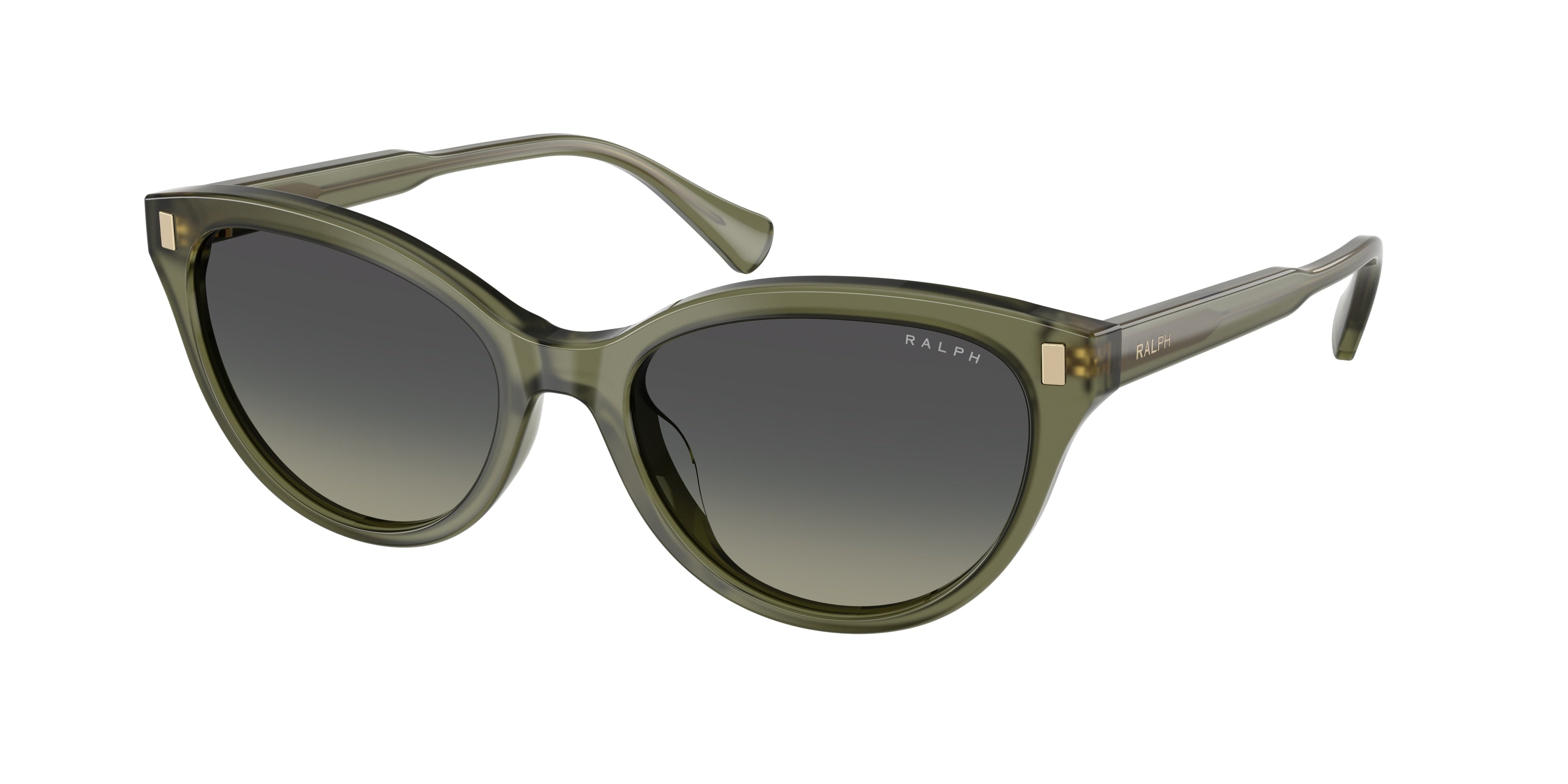 Ralph RA5326U Cat Eye Sunglasses 615911-Shiny Opalescent Green 55-145-17 - Color Map Green
