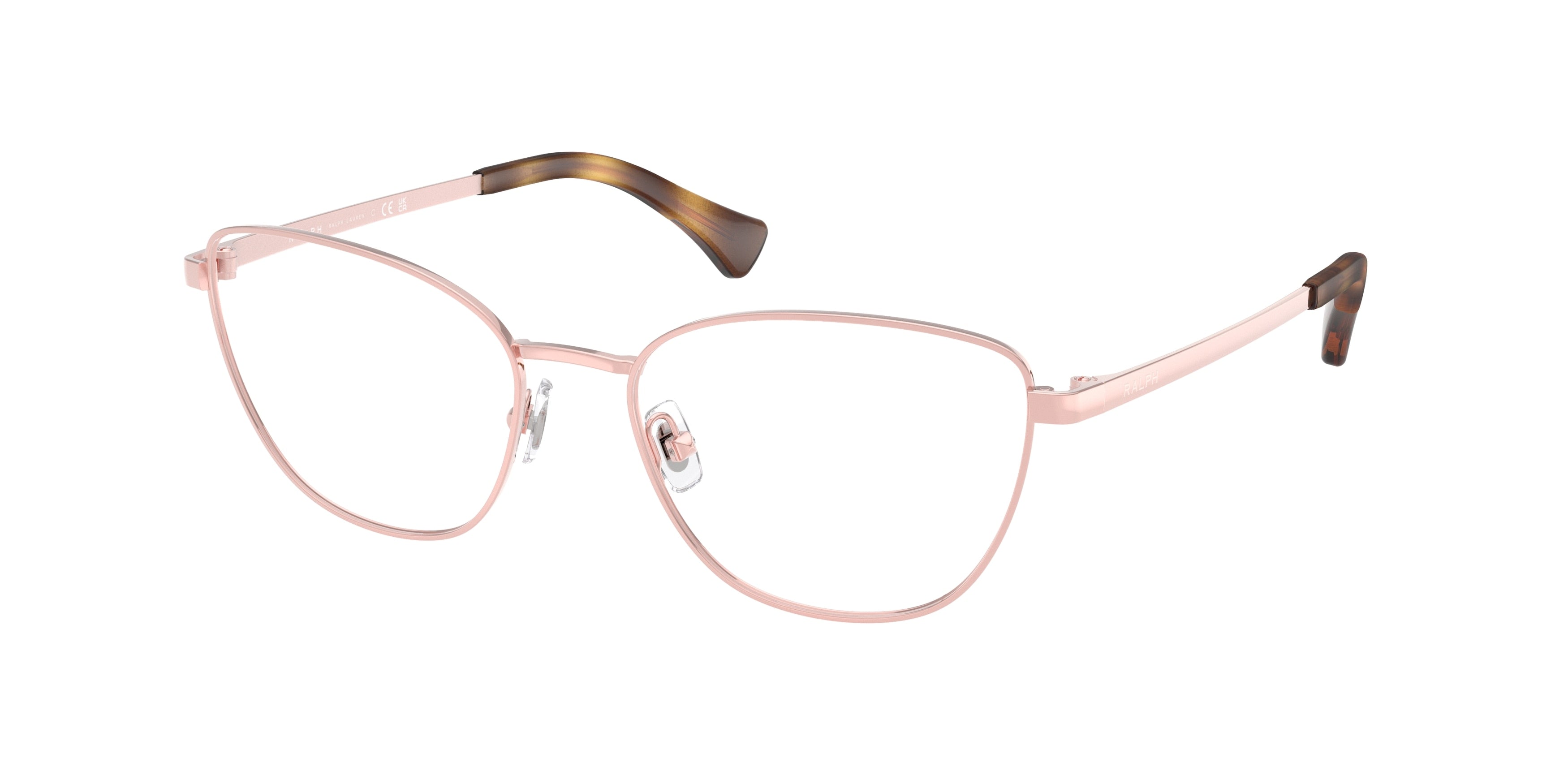 Ralph RA6046 Cat Eye Eyeglasses  9095-Shiny Light Pink 55-140-17 - Color Map Pink