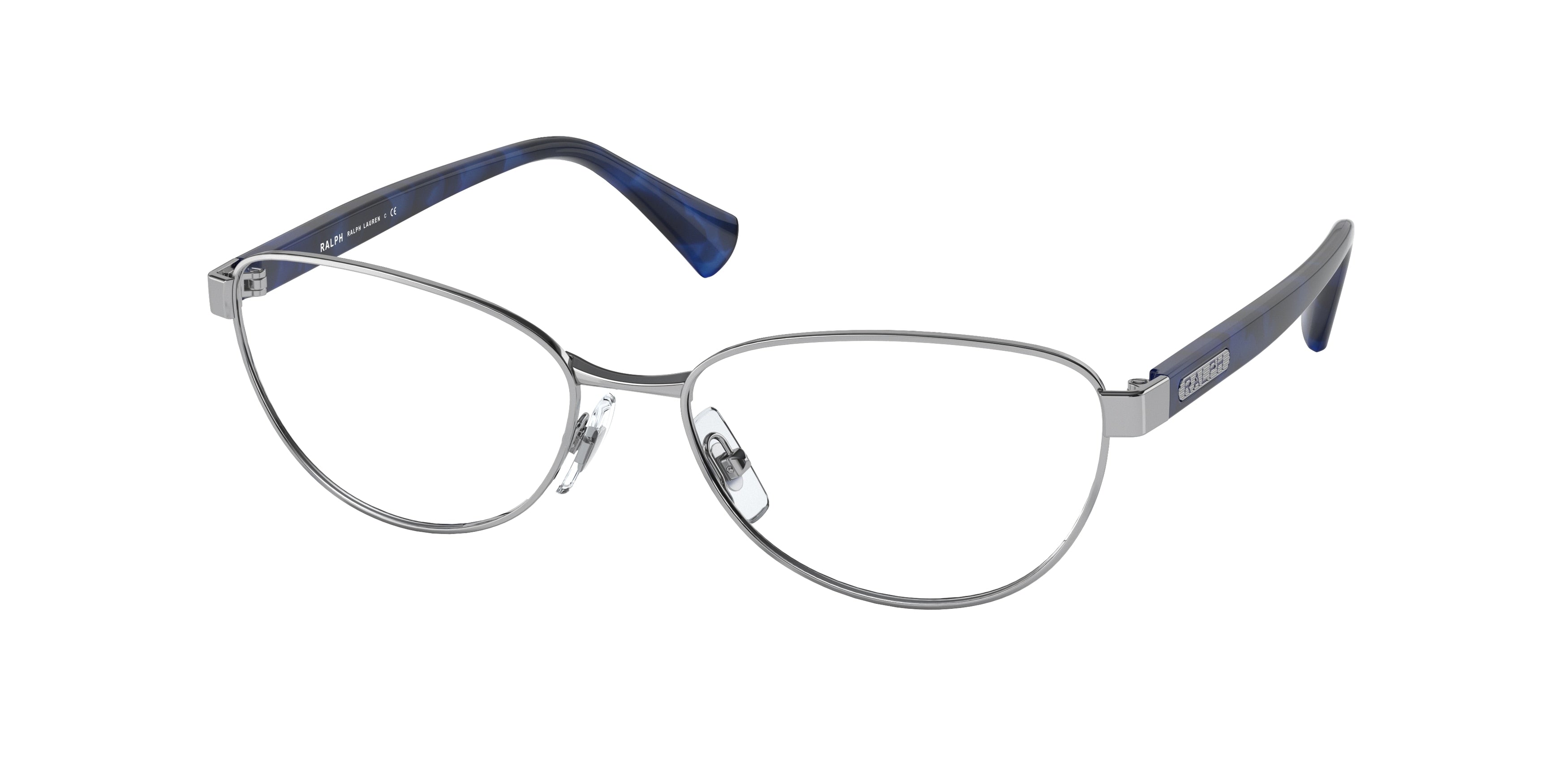 Ralph RA6048 Butterfly Eyeglasses  9001-Shiny Silver 53-140-16 - Color Map Silver