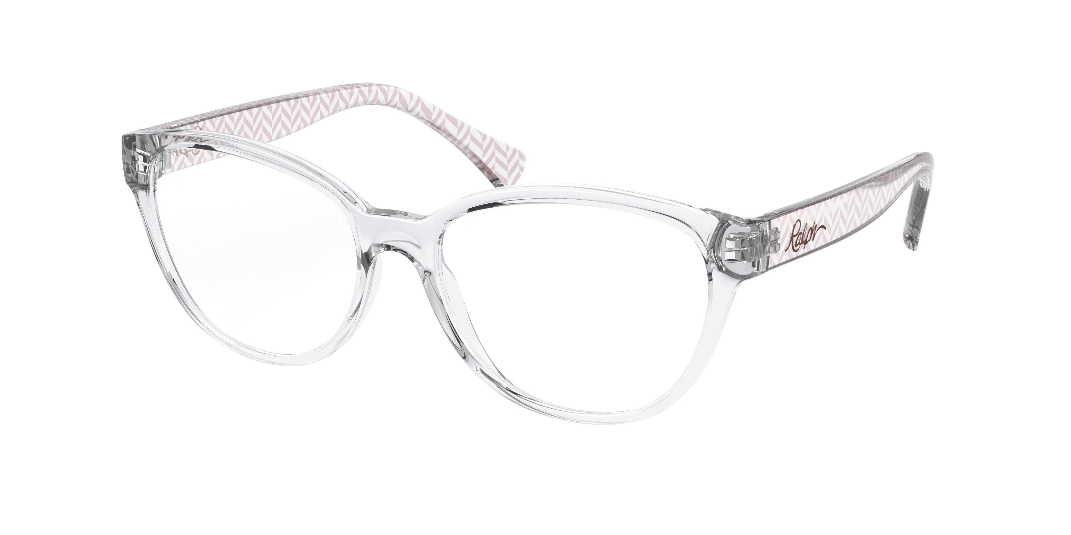 Ralph RA7120 Butterfly Eyeglasses  5002-Shiny Crystal 52-140-16 - Color Map Blue