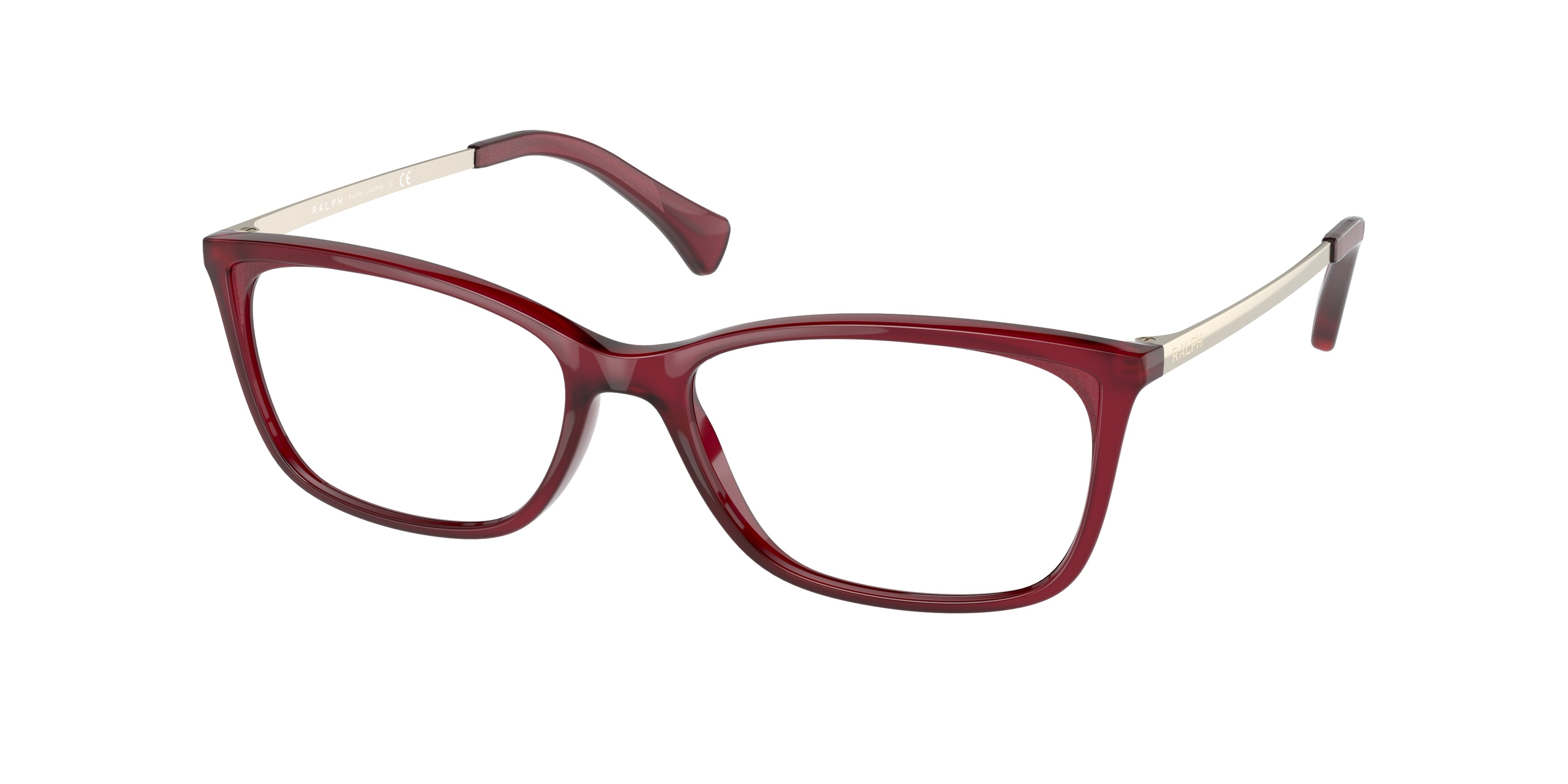 Ralph RA7130 Pillow Eyeglasses  5800-Transparent Bordeaux 54-140-16 - Color Map Red