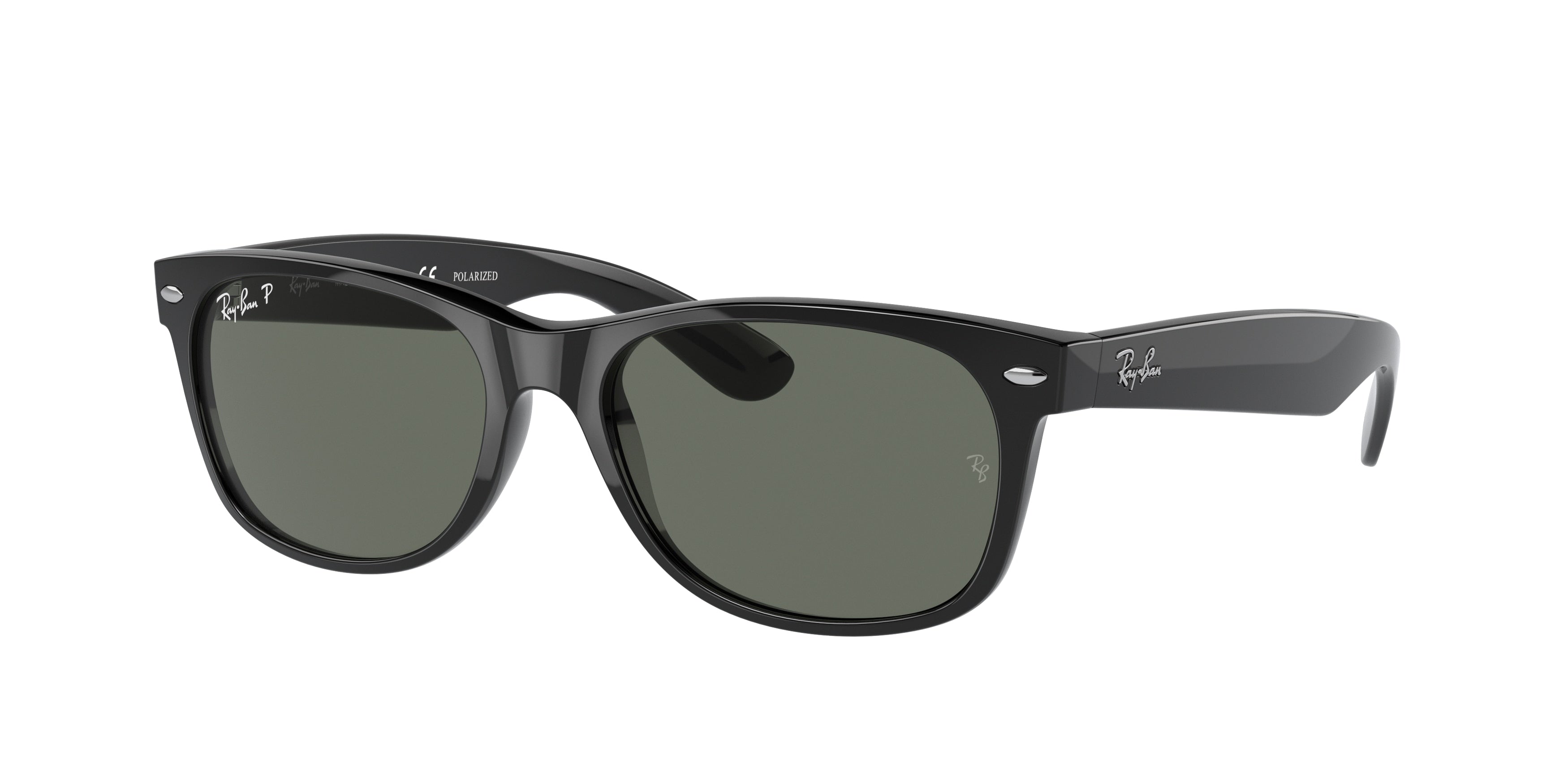 Ray-Ban NEW WAYFARER LOW BRIDGE FIT RB2132F Square Sunglasses  901/58-Black 58-140-18 - Color Map Black