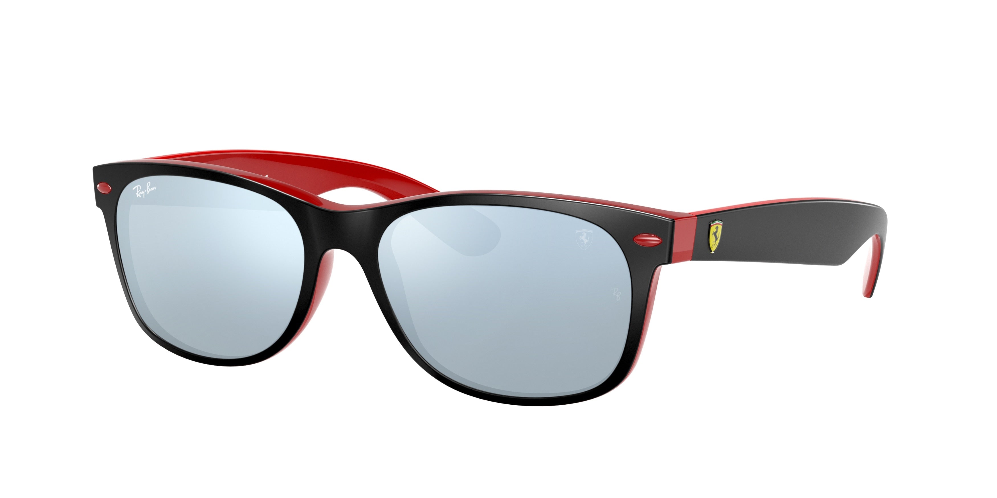 Ray-Ban NEW WAYFARER SCUDERIA FERRARI COLLECTION RB2132M Square Sunglasses  F63830-Black 55-145-18 - Color Map Black