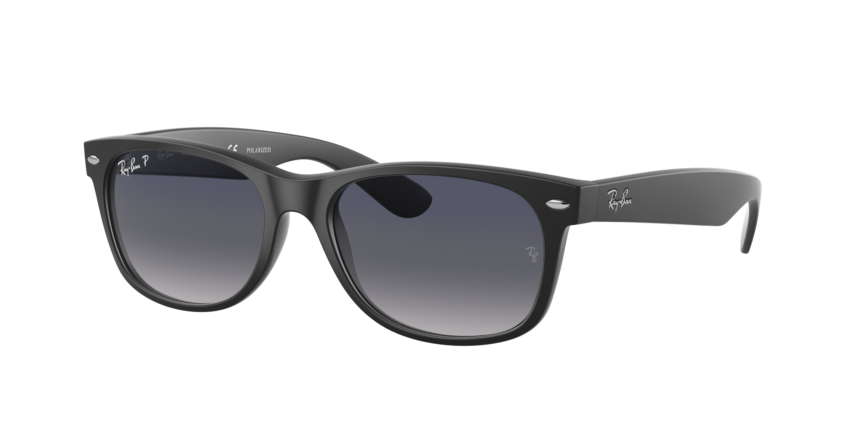 Ray-Ban NEW WAYFARER RB2132 Square Sunglasses  601S78-Black 55-145-18 - Color Map Black