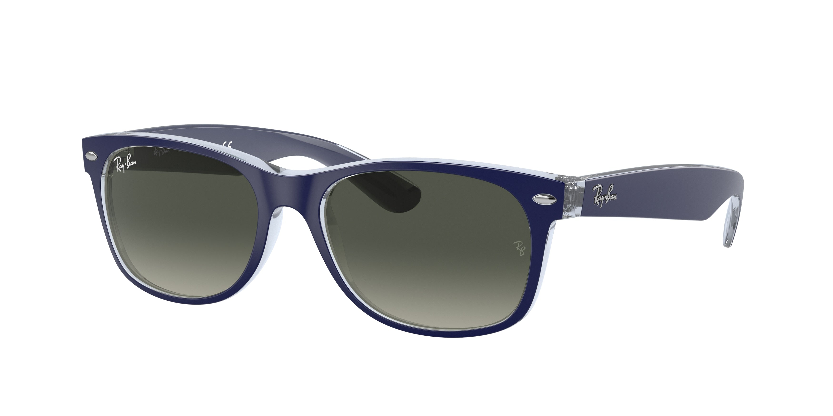 Ray-Ban NEW WAYFARER RB2132 Square Sunglasses  605371-Blue 55-145-18 - Color Map Blue