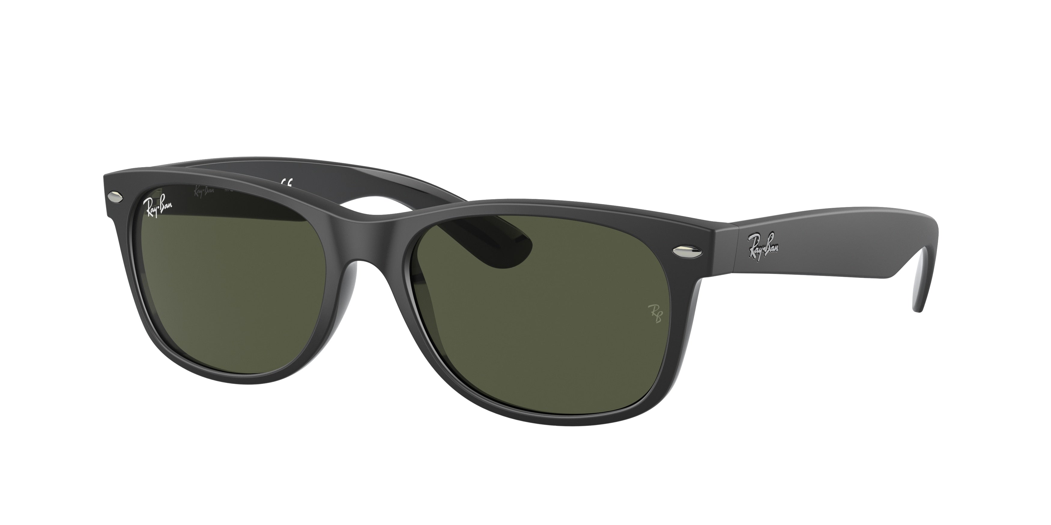 Ray-Ban NEW WAYFARER RB2132 Square Sunglasses 646231-Black 58-145-18 - Color Map Black