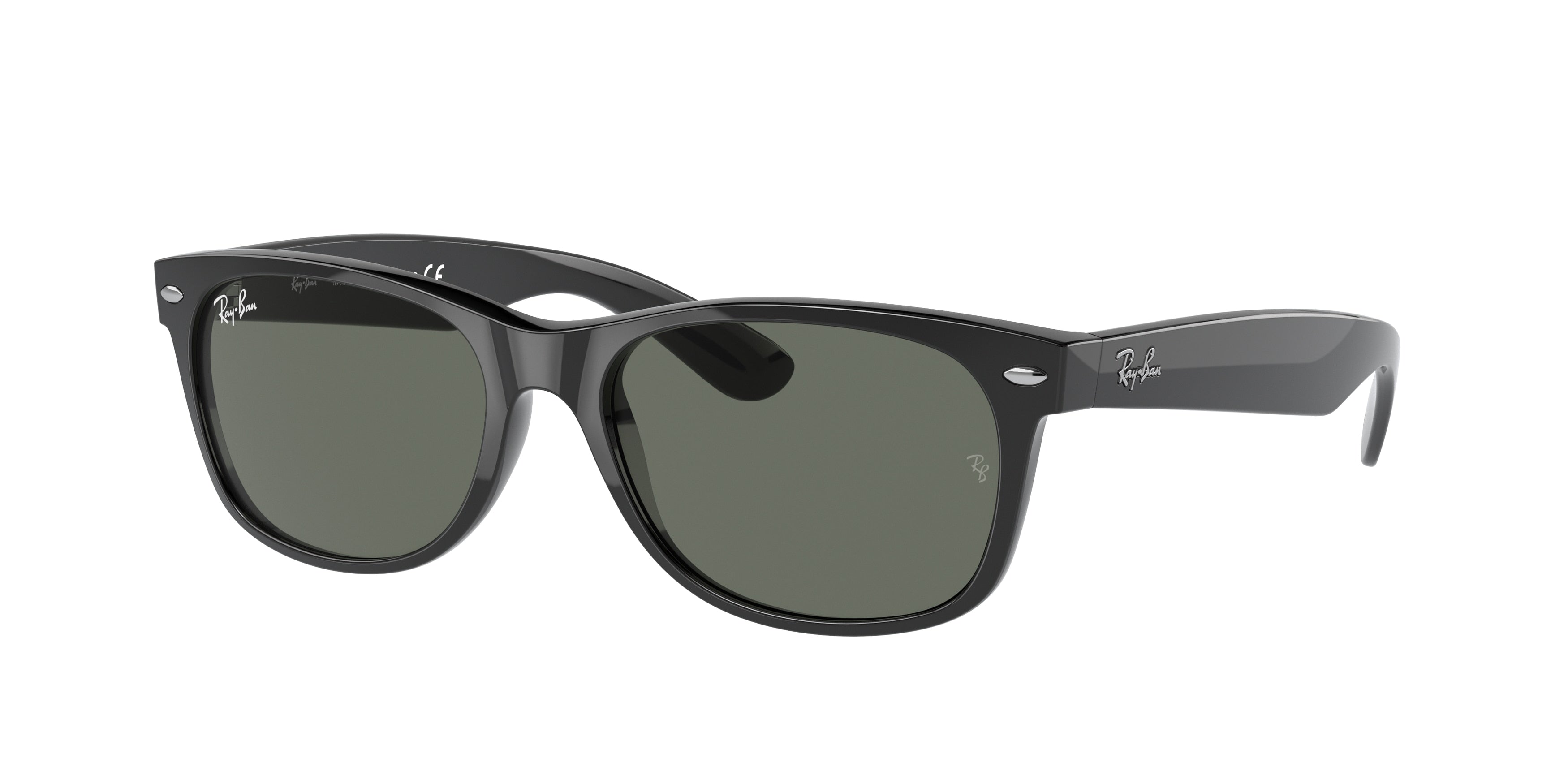 Ray-Ban NEW WAYFARER RB2132 Square Sunglasses  901-Black 58-145-18 - Color Map Black