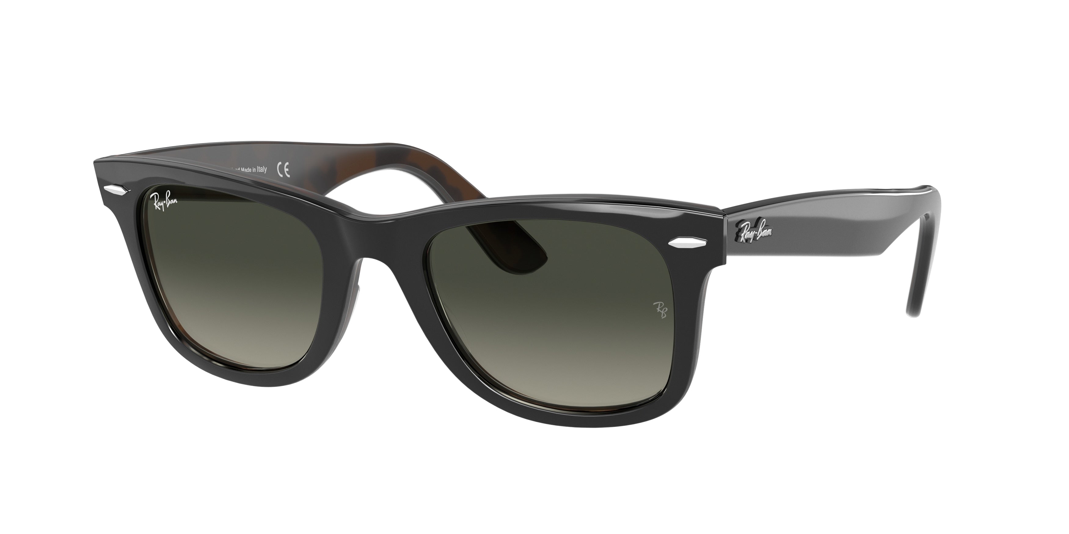 Ray-Ban WAYFARER RB2140 Square Sunglasses  127771-Grey On Havana 50-150-22 - Color Map Grey